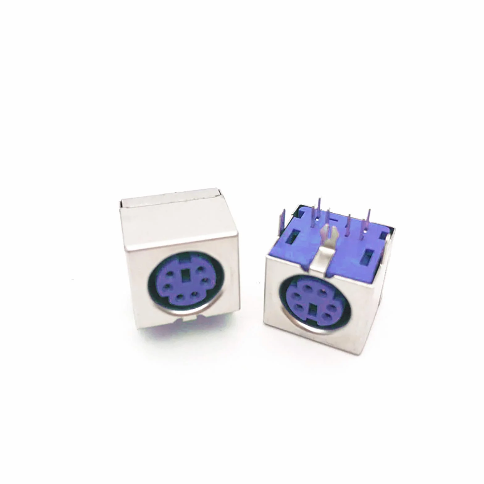 Lot de 10 prises mini DIN PS/2 6 broches femelles PCB Violet