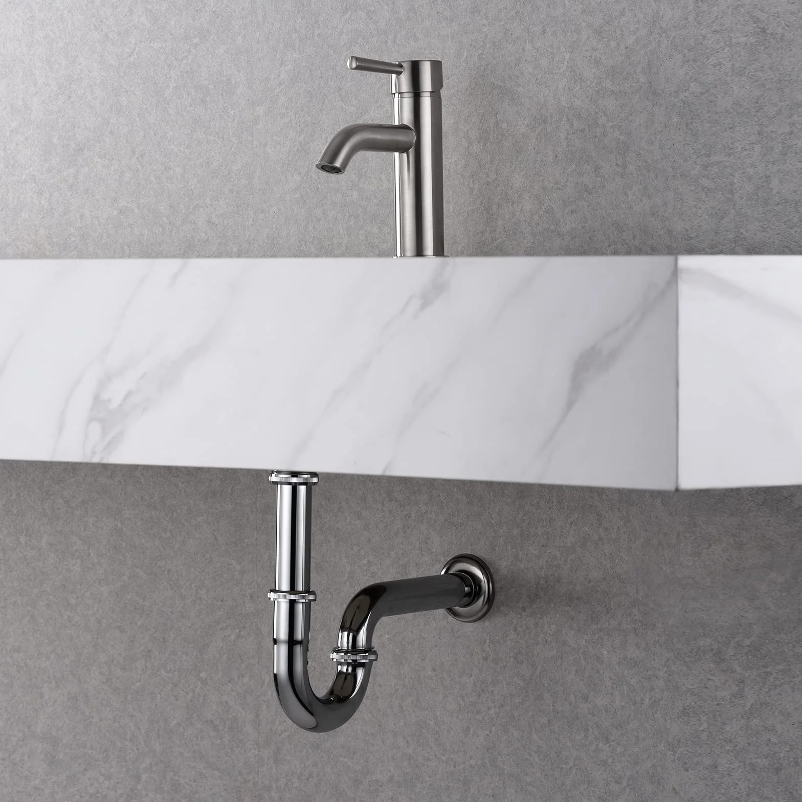 Ibergrif Siphon Lavabo Réglable Inox Chromé Anti-Odeur 1"1/4 x 32 mm Acier Inox 304