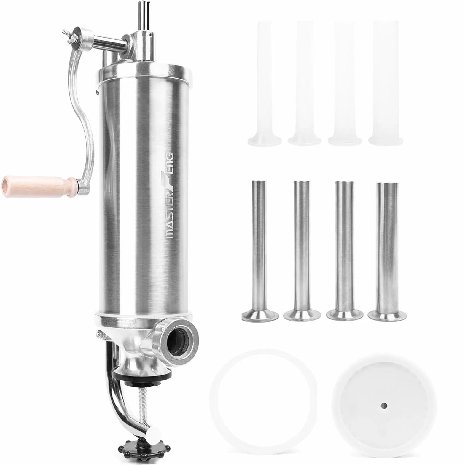 Machine à embosser les saucisses verticale équipée de 8 entonnoirs et d'un piston en silicone (capacité de 5,0 lb)