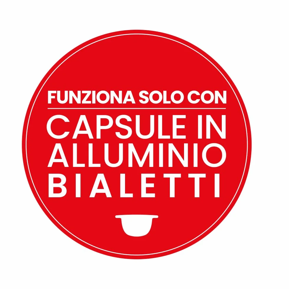 Bialetti Super, Machine à café expresso pour Gélules en aluminium, 1200W, Rouge