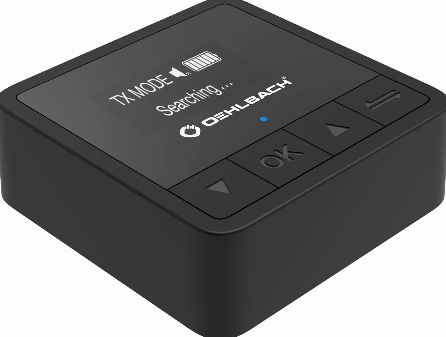 Oehlbach BTR Innovation 5.2 – nadajnik i odbiornik Bluetooth (nadajnik/odbiornik) w jakości aptX, wyświetlacz OLED, 20 godzin pracy baterii, zasięg 10 m, czarny