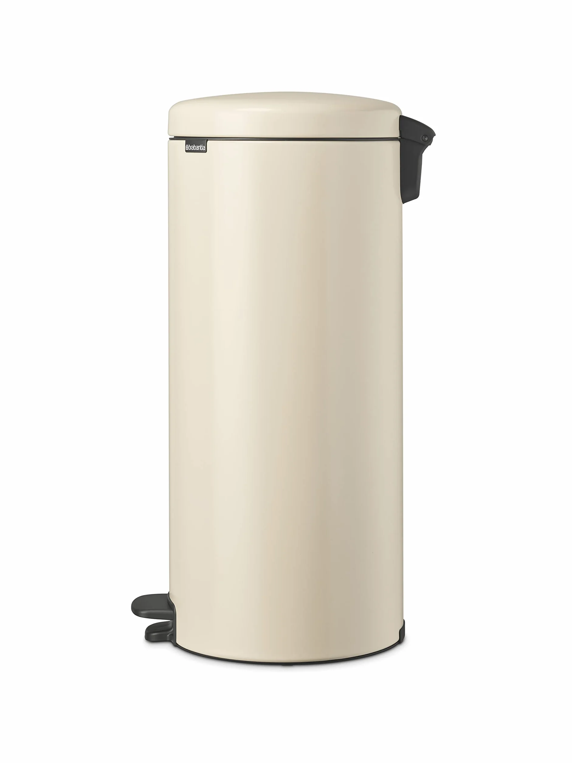 Brabantia Poubelle à Pédale 30L NewIcon - Grande Poubelle Cuisine Couvercle Soft-Close - Soft Beige 30 x 38 x 68 cm