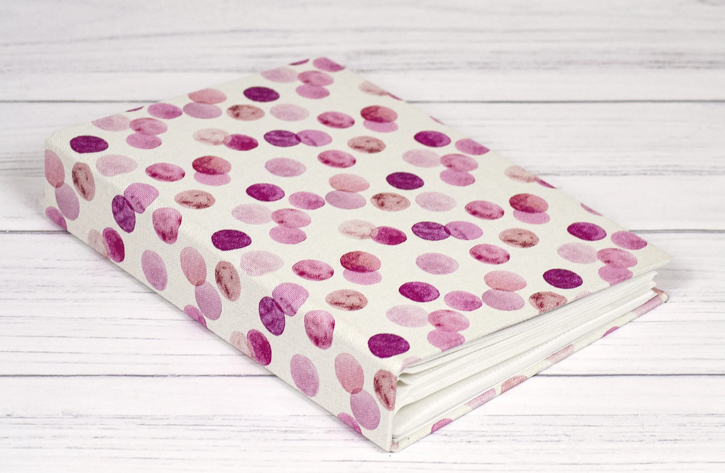 Album Photo 21x28 cm Couverture Tissu Coton Poches 200 Photos 13x18 Fuchsia