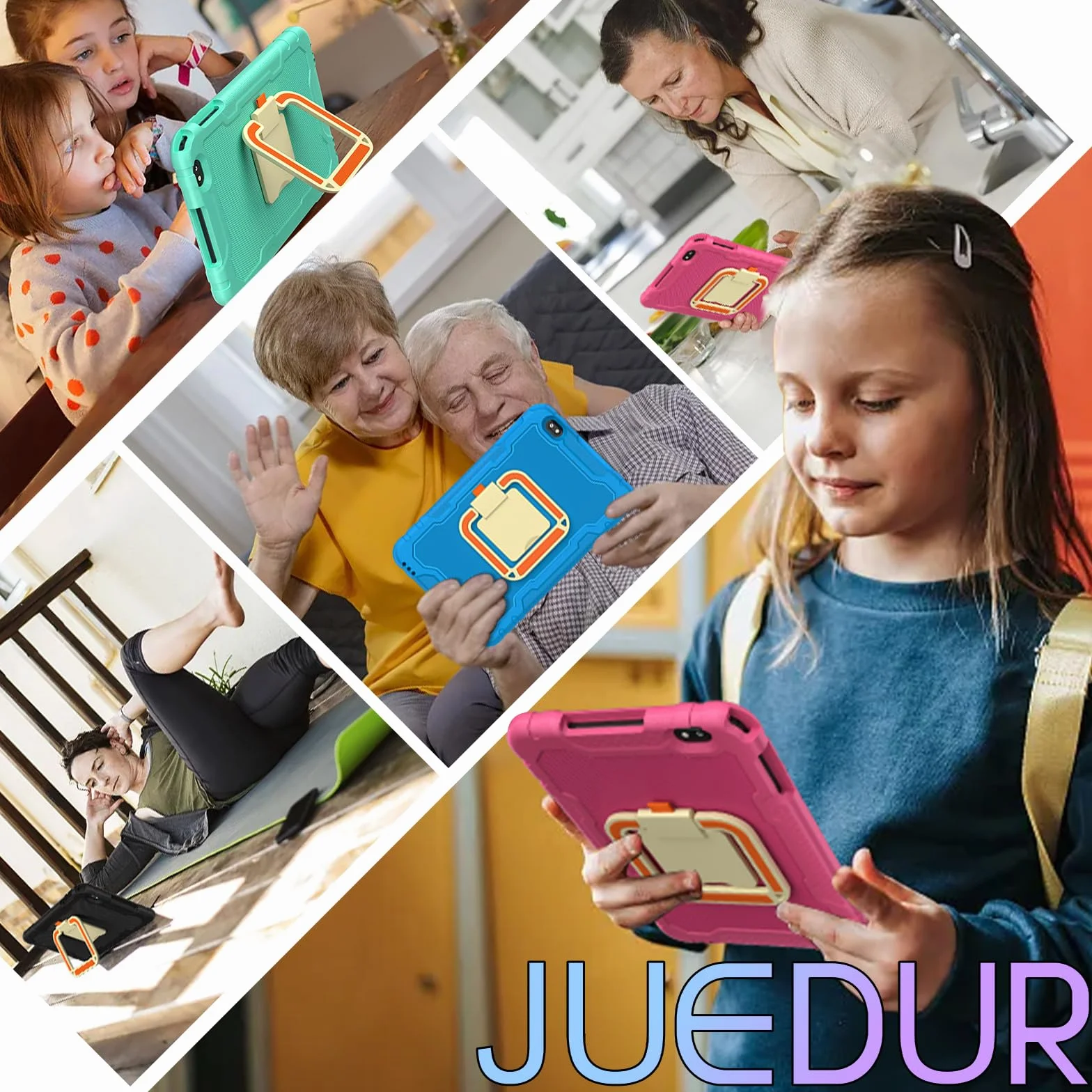 Tablette Enfants 10 Pouces Android 15 30+128 Go WiFi 6 8000 mAh Octa-Core Bleu