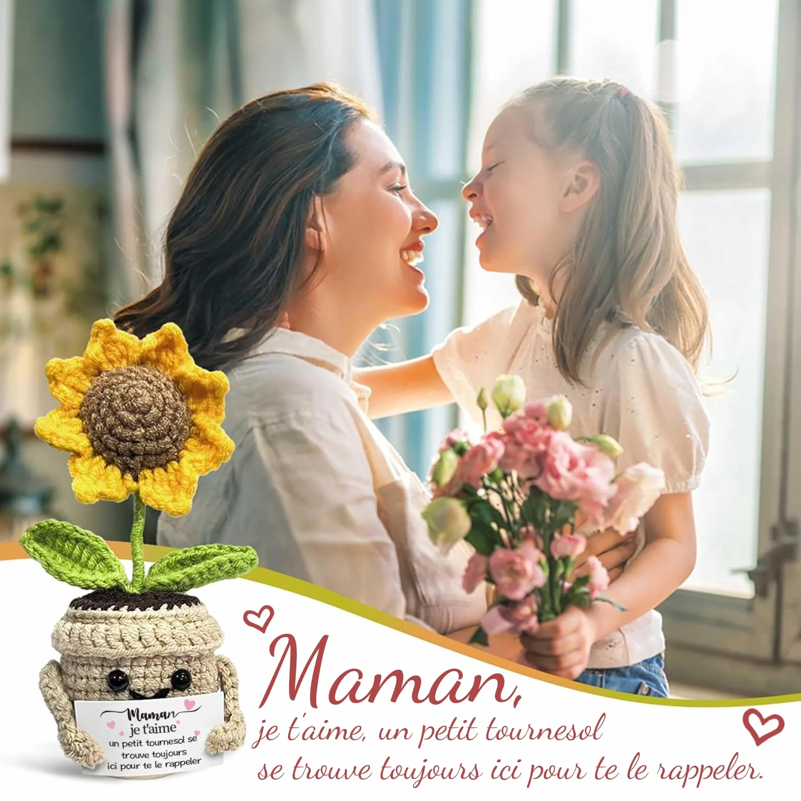 Tournesols Au Crochet Faits Main Cadeau Maman