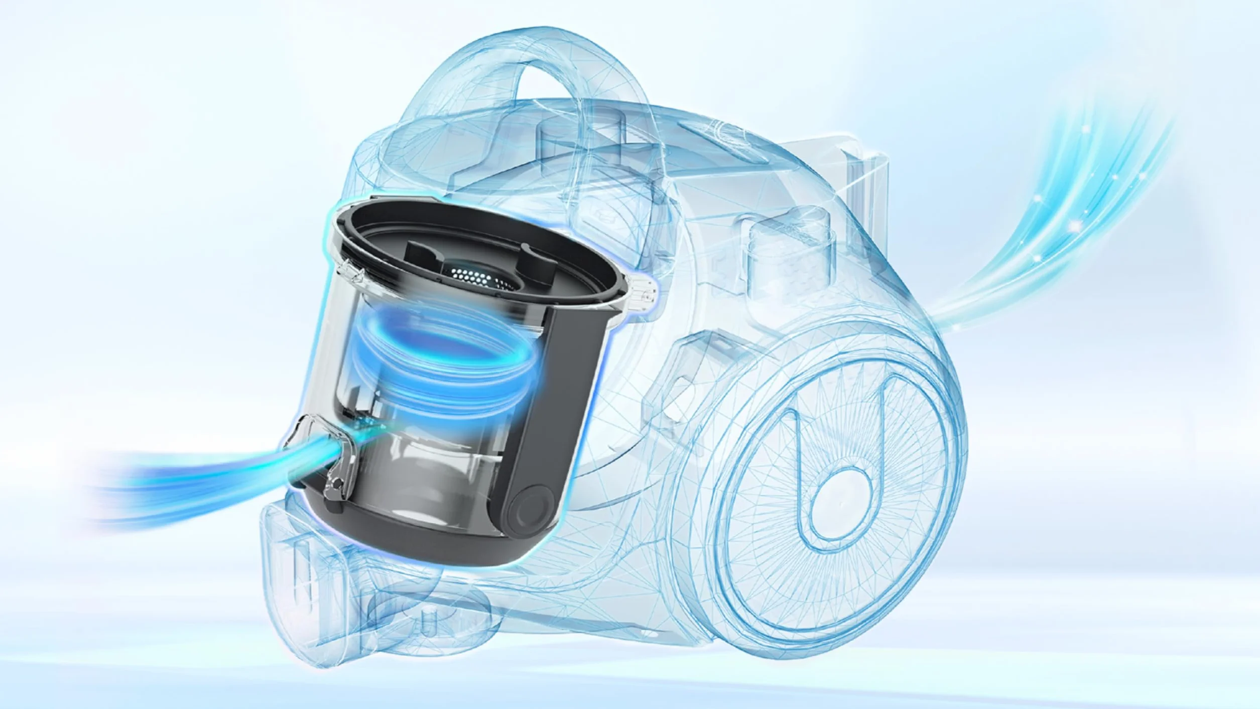 Bosch Série 2 Aspirateur Traîneau Sans Sac 1.5L Filtre Hygiénique Lavable Haute Performance Rayon 9m Compact Violet