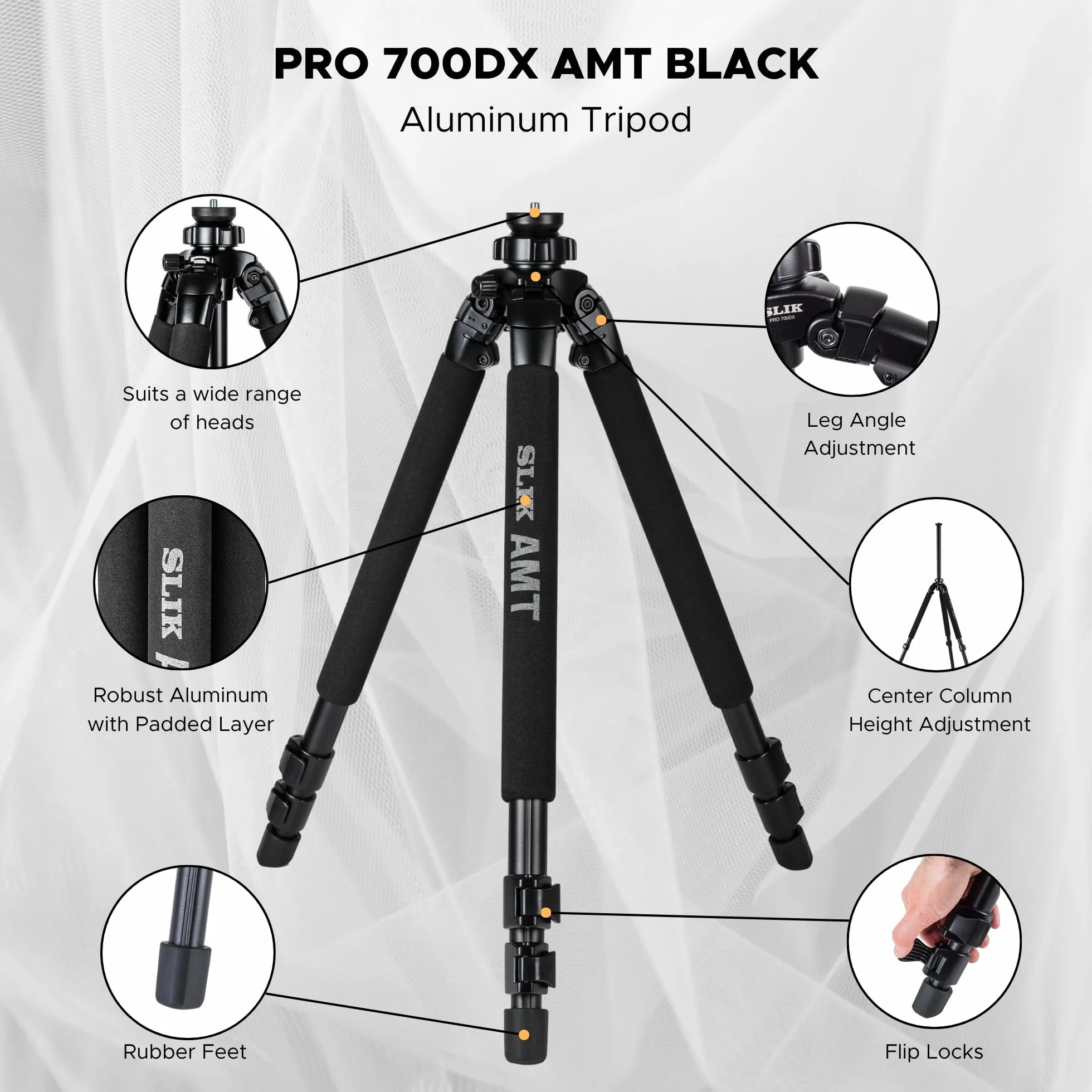 SLIK Nogi statywu Pro 700 DX - czarne