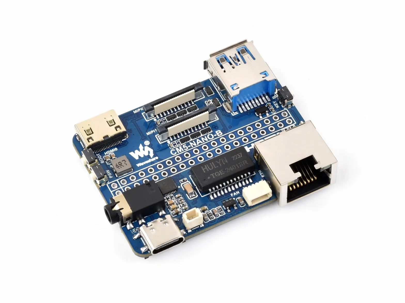 Waveshare Nano Base Board (B) For Raspberry Pi Compute Module 5, Same Size As The CM5