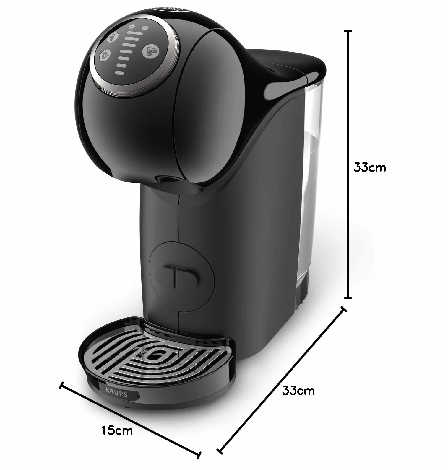 KRUPS NESCAFÉ DOLCE GUSTO Genio S Plus KP3408 Machine à expresso et autres boissons en capsule, automatique, 0.8cl, noir