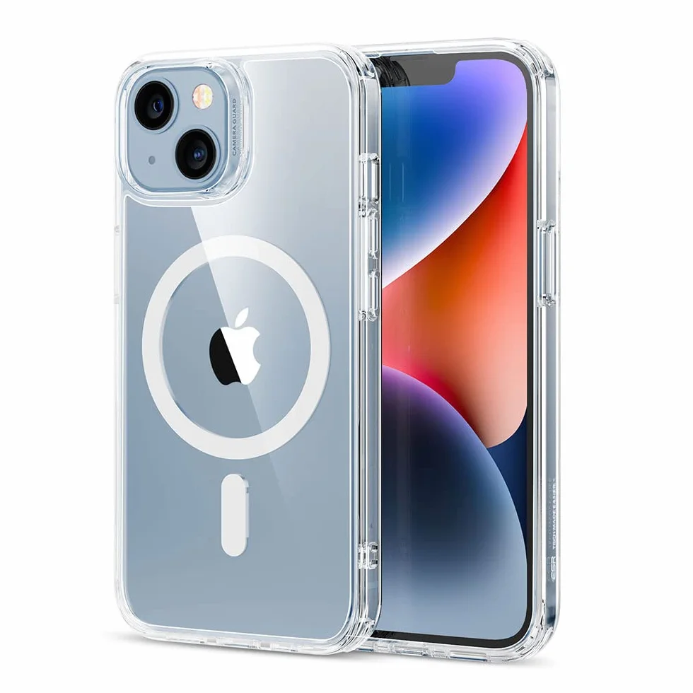 ESR Classic Hybrid etui magnetyczne z HaloLock, kompatybilne z iPhone 14 i iPhone 13, kompatybilne z MagSafe, wojskowa ochrona przed upadkiem, odporna na zarysowania, przezroczyste