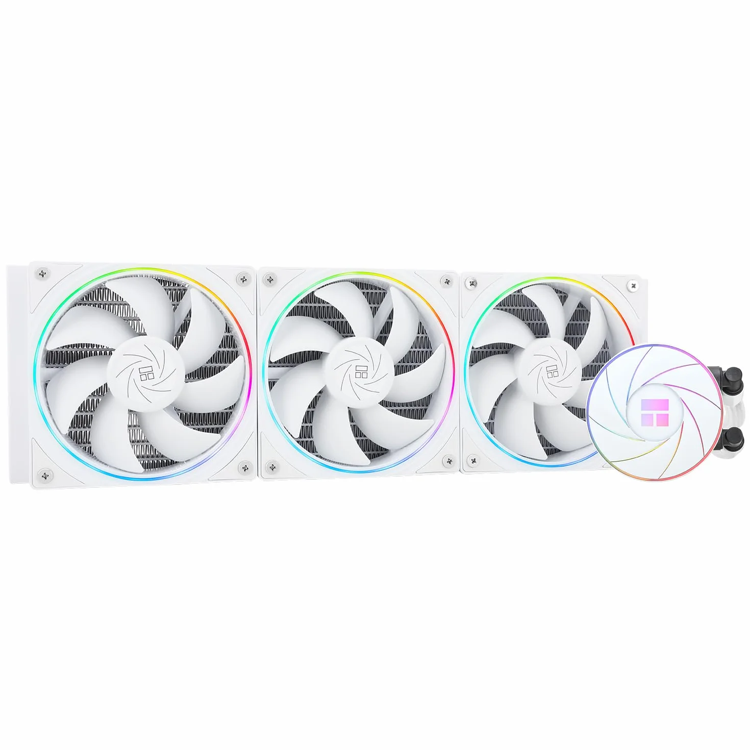 THERMALRIGHT Aqua Elite 360 Biały ARGB V2 chłodziarka wodna, 360mm Aio, 3 x wentylator PWM TL-S12W, efekt cienkiej ramki ARGB, do AM4/AM5, Intel LGA1150/1151/1155/1156/1200/2011/1700/1851