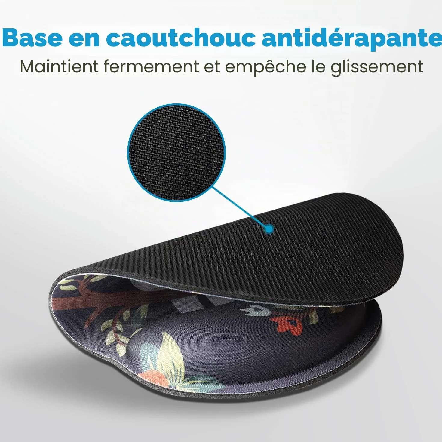 AOKSUNOVA Tapis de Souris Ergonomique Repose-Poignet en Mousse Mémoire