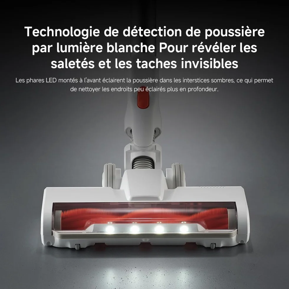 XIAOMI G20 Lite Aspirateur Balai sans Fil, Puissance 18 kPa, Jusqu'à 40 Min d'Autonomie, Détection Poussière Lumière Blanche, Vidage en 1 Clic, Brosse 2-en-1, Nettoyage Canapé & Clavier