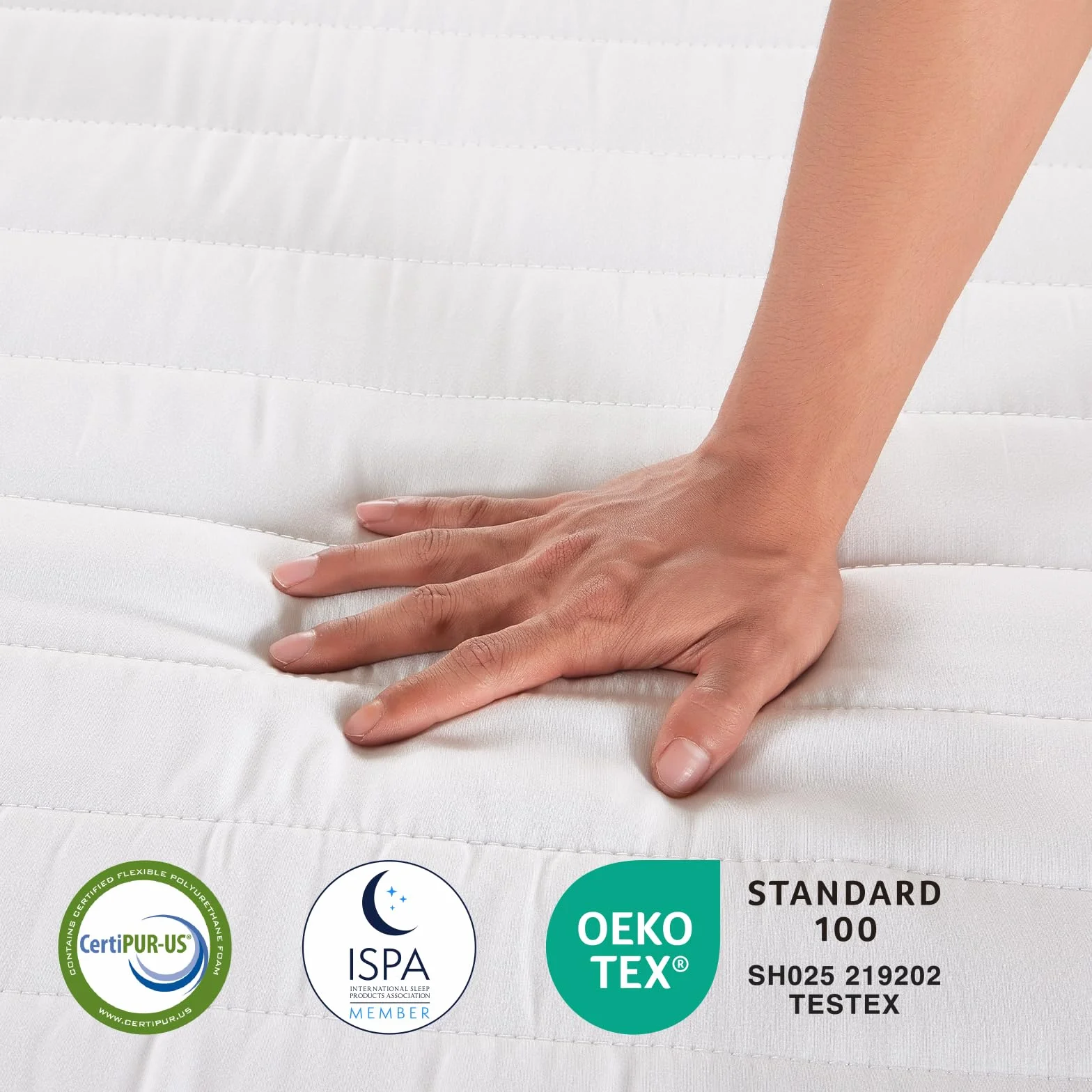 Avenco Matelas 90x190, Hauteur 16 cm, Matelas en Mousse en Fibre de Bambou, 7 Zones de Confort, Deux Faces Utilisable, Degré de Dureté H3 et H4, Matelas avec Housse Amovibl, Certifié Oeko-Tex