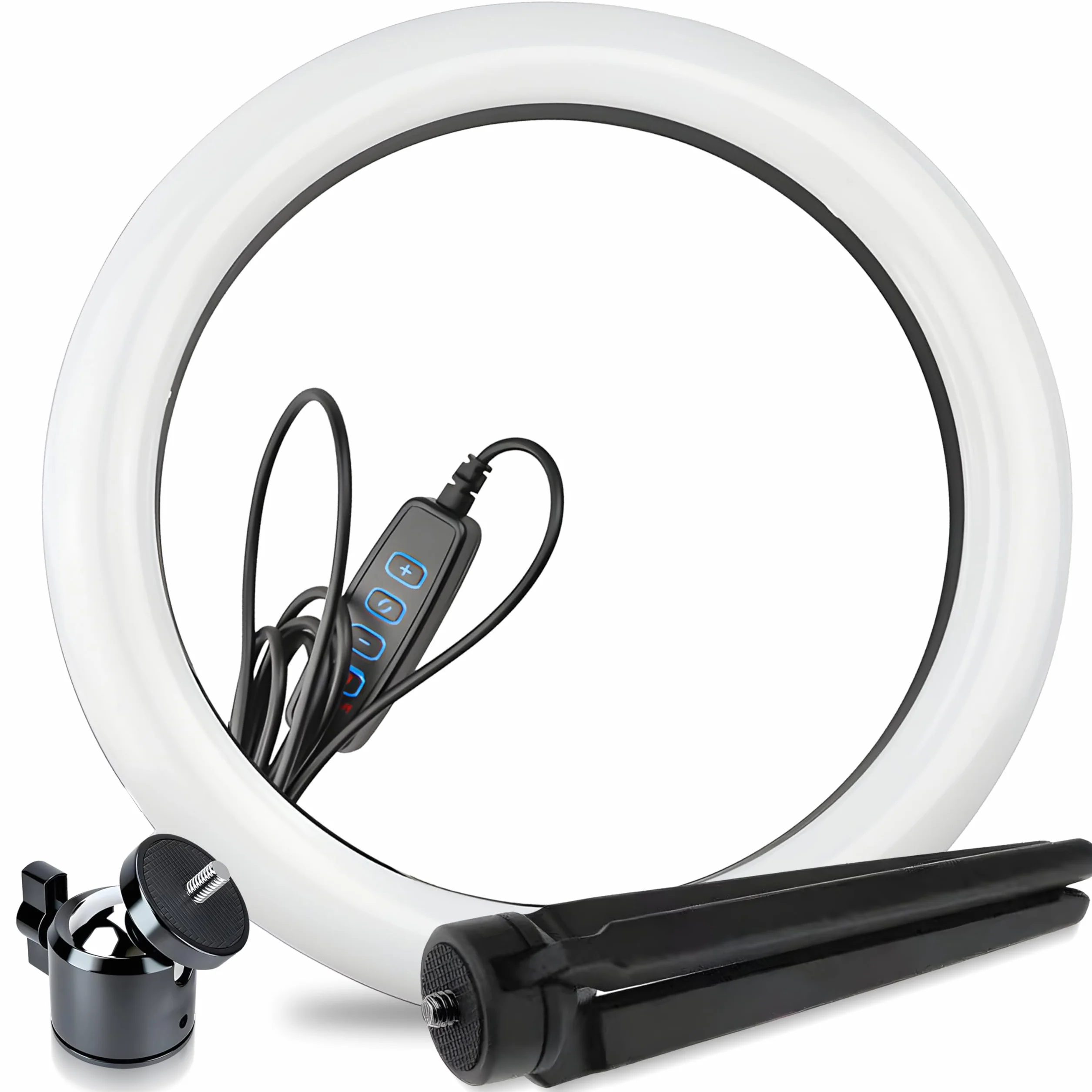 Retoo Lampa pierścieniowa do Selfie Oświetlenie LED Statyw do Nagrywania Wideo Robienia Zdjęć Makijażu Kabel USB Fotografia Średnica 13 cm 3 Tryby Świecenia Moc 7W