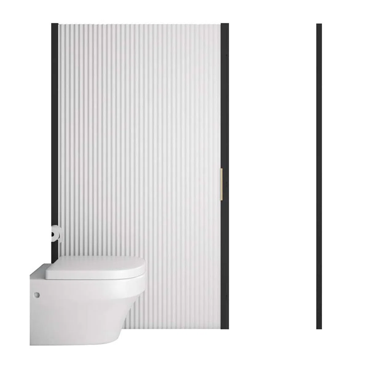 Paravent de séparation magnétique invisible pour salle de bain anti-moisissure non perforé pliable Noir 140 x 200 cm