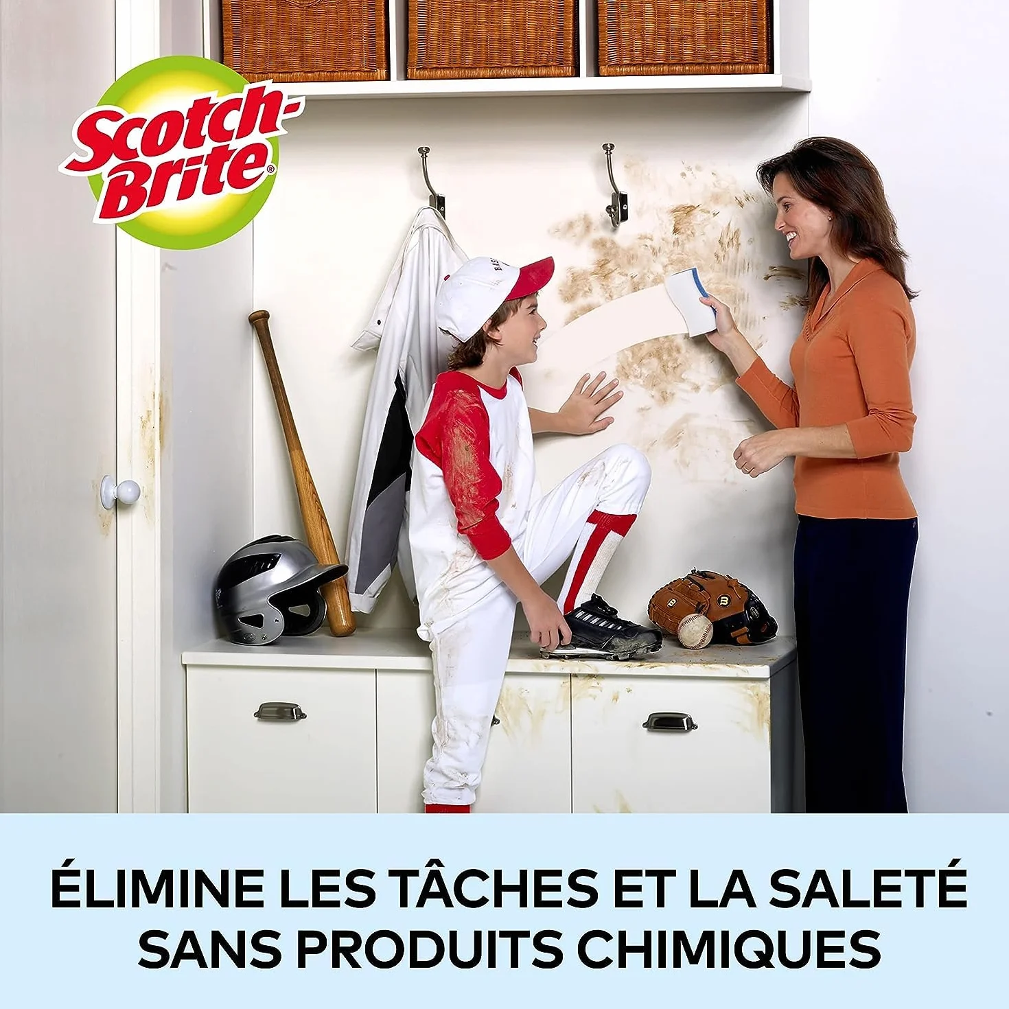Scotch-Brite Éponge Magique Mélaminée 12 par Lot - Gomme Magique Nettoyage Taches Tenaces Blanc