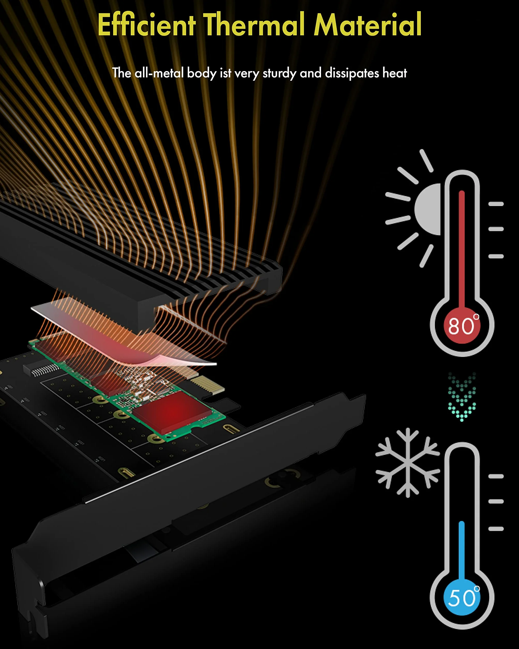 Icy Box IB-PCI208-HS Pamięć Wewnętrzna, ‎3600 W