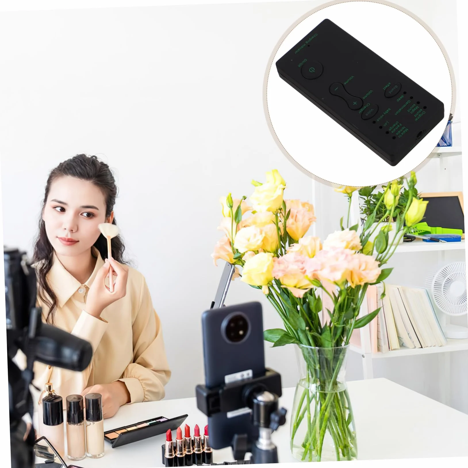 Uonlytech Przenośny Transformator Głosu z Efektami Dźwiękowymi Urządzenie Dźwiękowe Do Streamingu i Nagrywania Telefony Wyraźny Dźwięk i Łatwa Obsługa