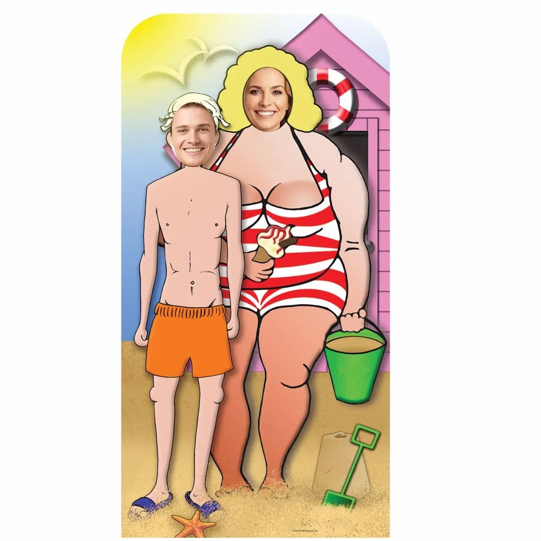 Star Cutouts Stsc134 Figurine Géante Passe-Tête Couple A La Plage 186 Cm