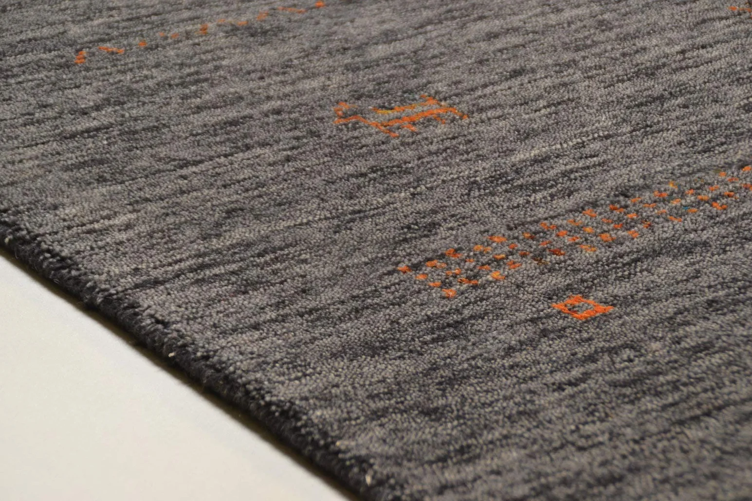 Theko Sona-Lux Gabbeh Tapis noué à la main Anthracite