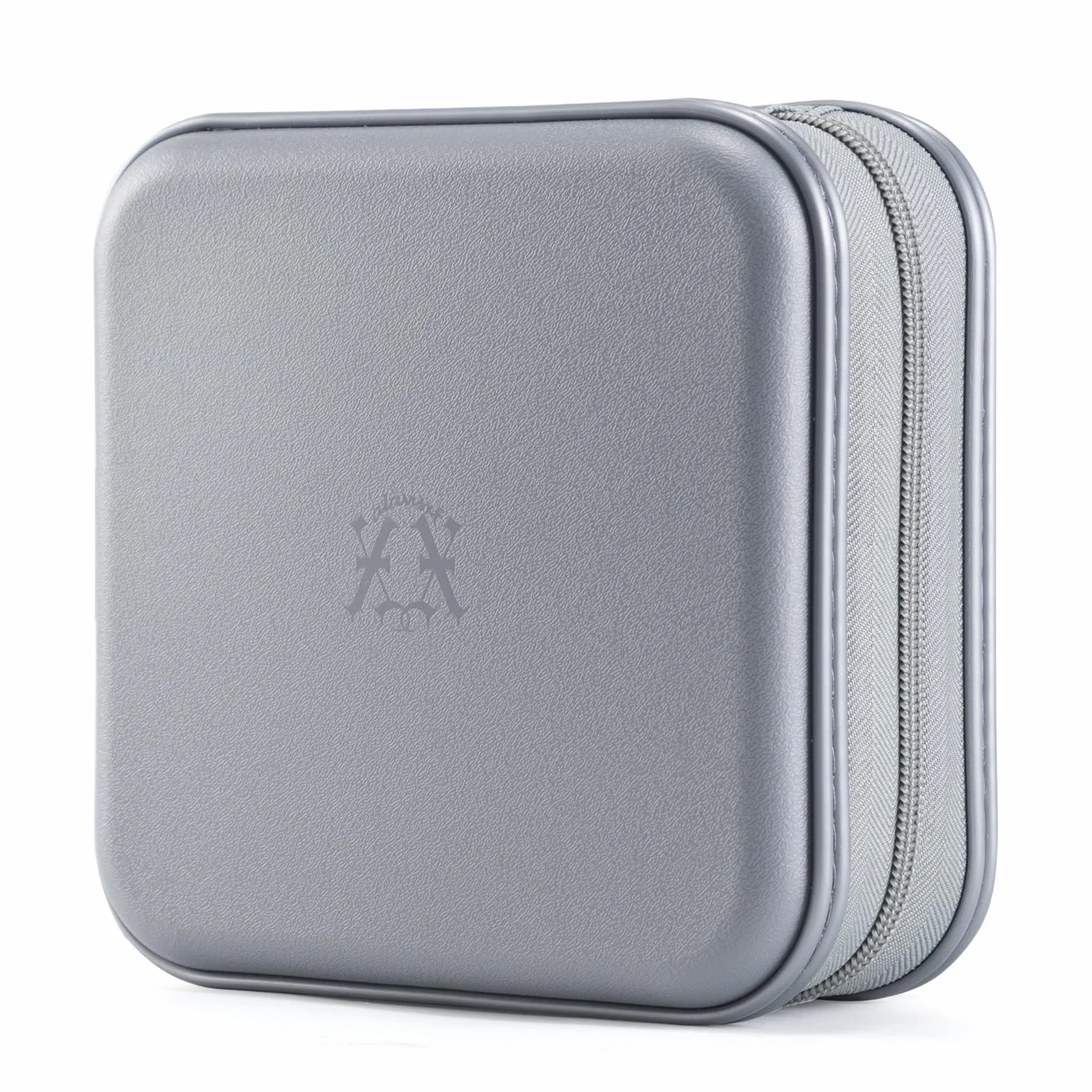 alavisxf xx Etui na CD, 48 pojemności, twardy plastik, przenośny futerał podróżny na DVD, ochronny zamek błyskawiczny, etui na płyty CD, torba do przechowywania samochodu, portfel, torba (szara