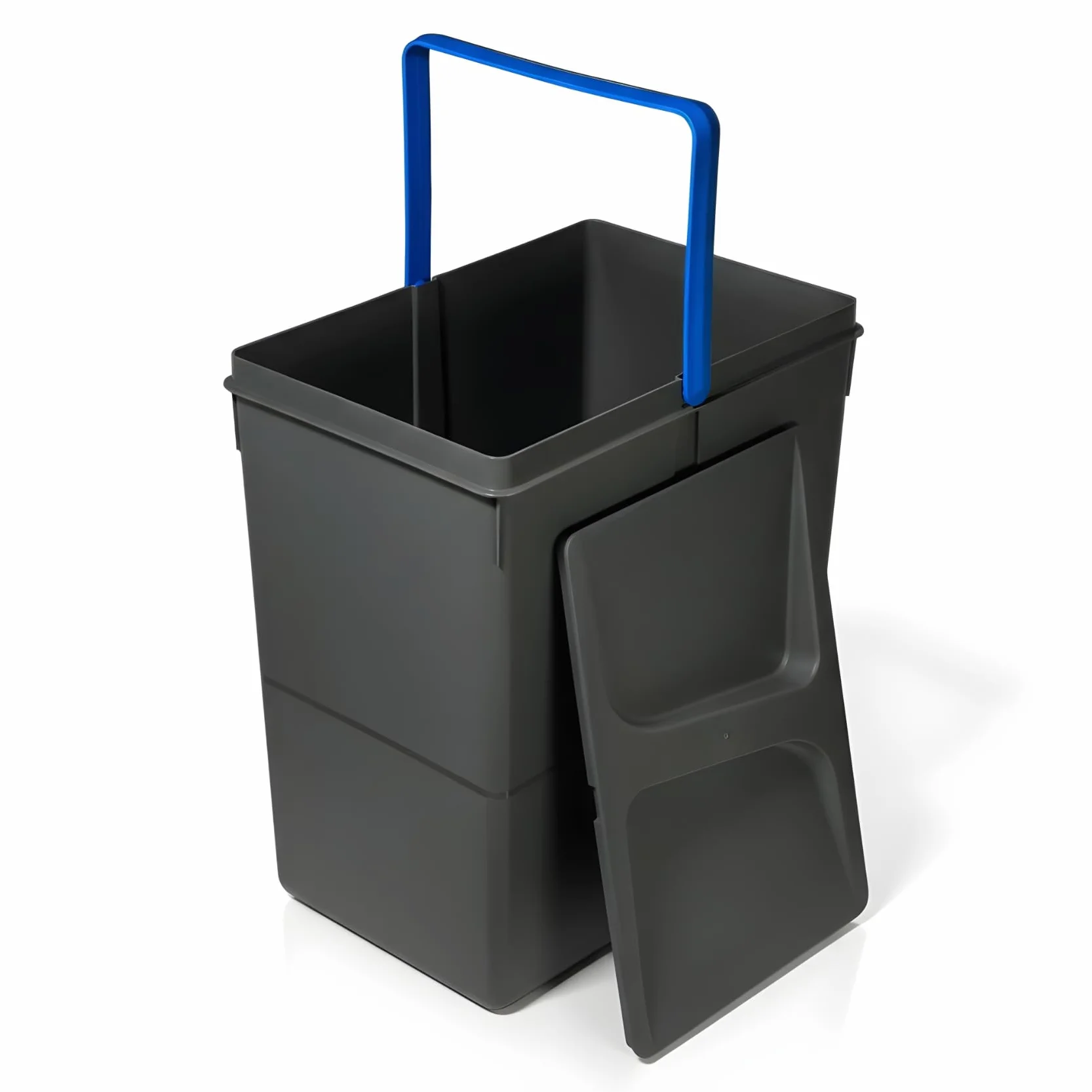 Récipients de recyclage 3 x 20 l poubelle de tiroir anthracite