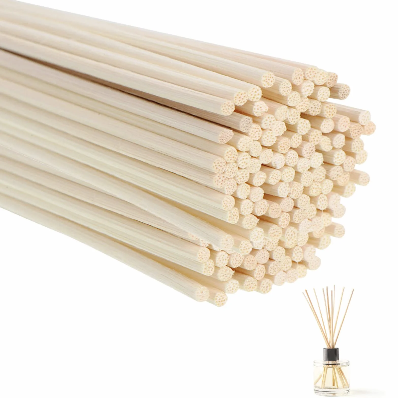 Bâtonnets Diffuseur à Roseaux 25cm x 3mm, Recharge pour Cuisine Bain Salon