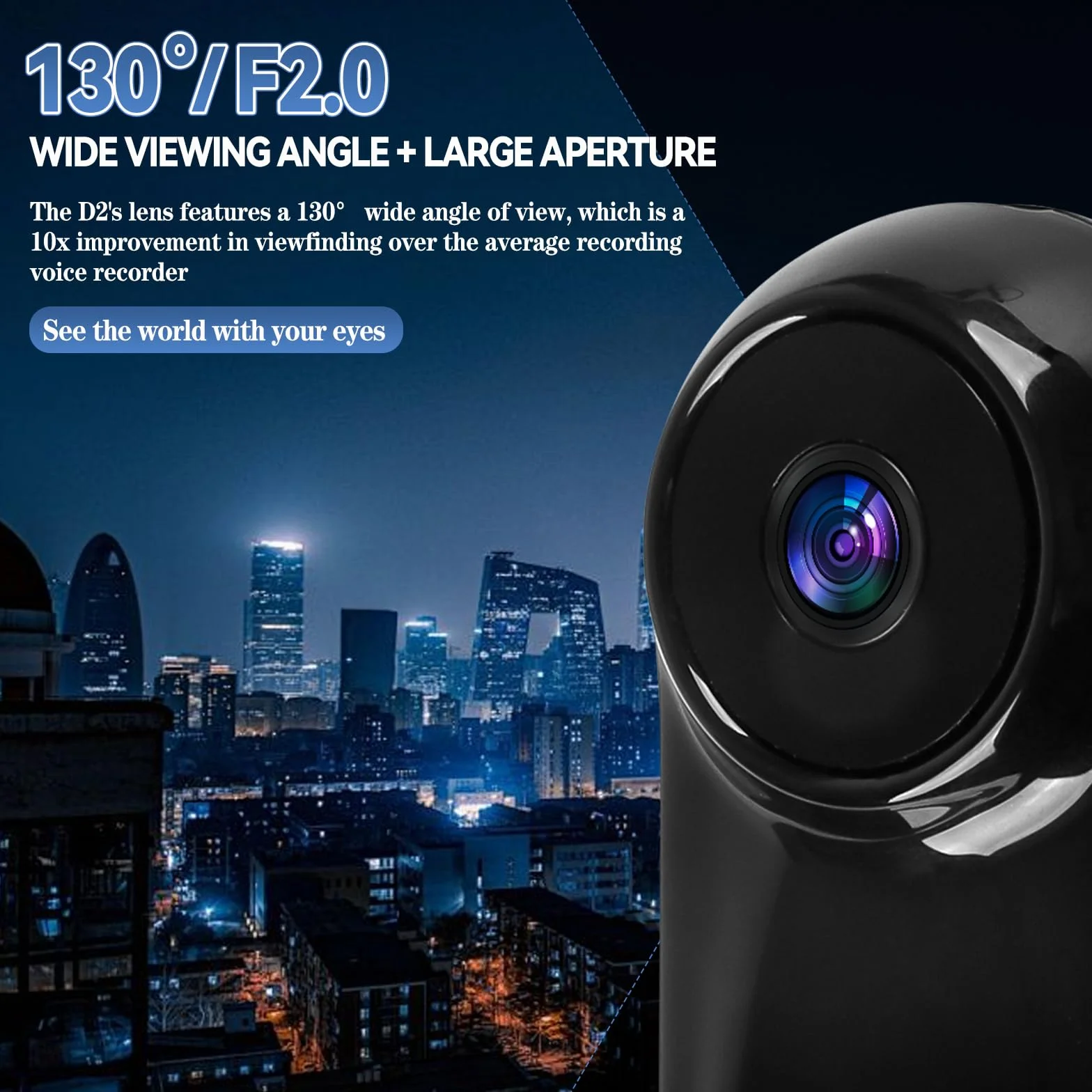 Mini kamera z kciukiem 1080p HD, przenośna kamera do vlogowania z szerokim kątem 130°/F2.0, przenośna kamera wideo z dźwiękiem, do vlogów, podróży, sportów