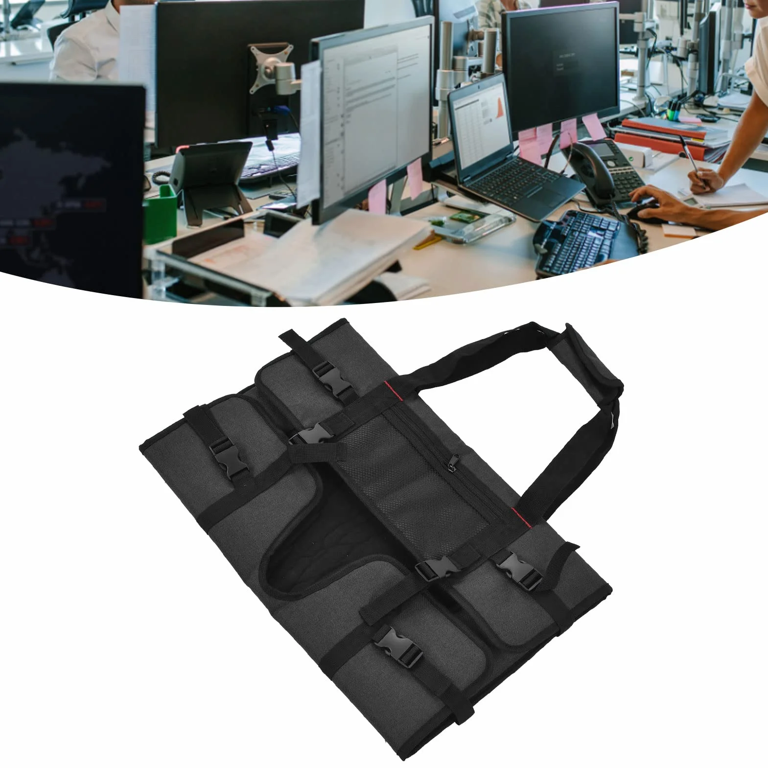 Fyearfly Podróżny futerał, domowy monitor komputerowy, przenośna torba ochronna do 24-calowych ekranów LCD i monitorów