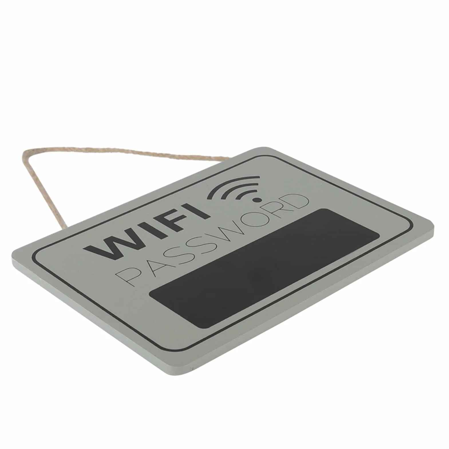 Panneau WiFi Mot de Passe Mural en Bois Blanc pour Maison Café