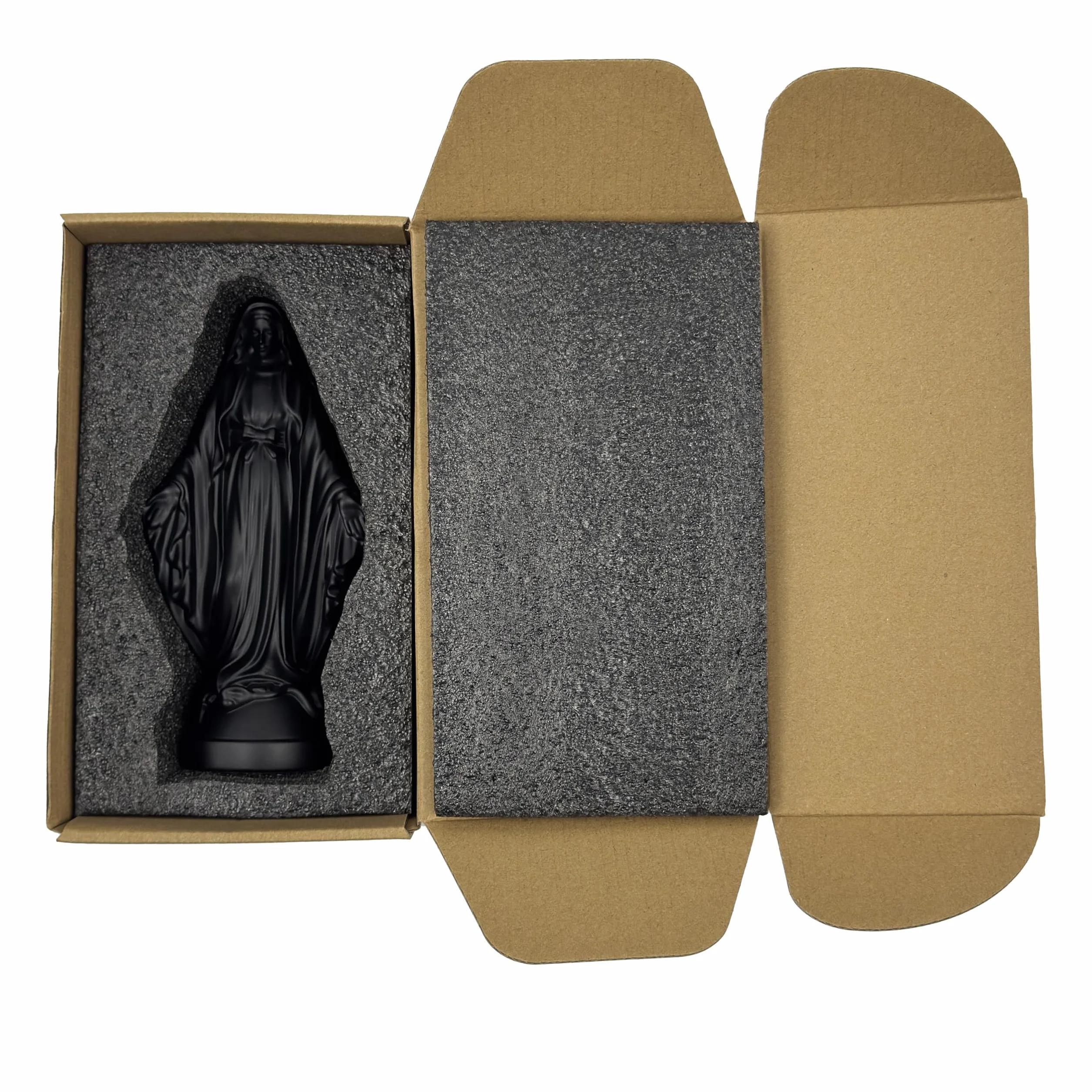 Statue Moderne Vierge Marie Figurine Décorative en Résine Cadeau Unique de Collection Noir