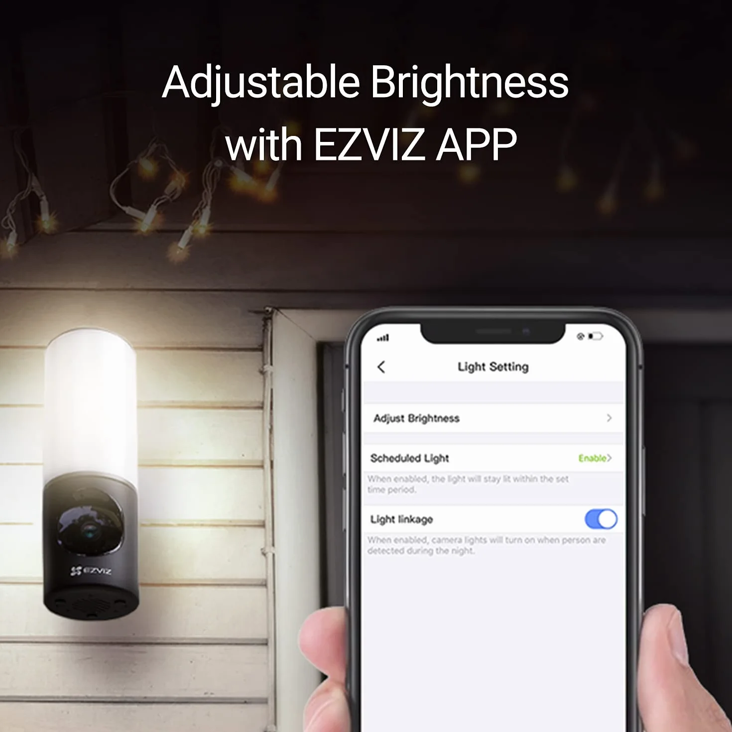 EZVIZ 4 MP Floodlight, kamera do monitoringu na zewnątrz, reflektor z wbudowanym oświetleniem, wykrywanie ruchu AI, noktowizor, 32 GB eMMC, regulowana jasność, alarm aplikacji, LC3