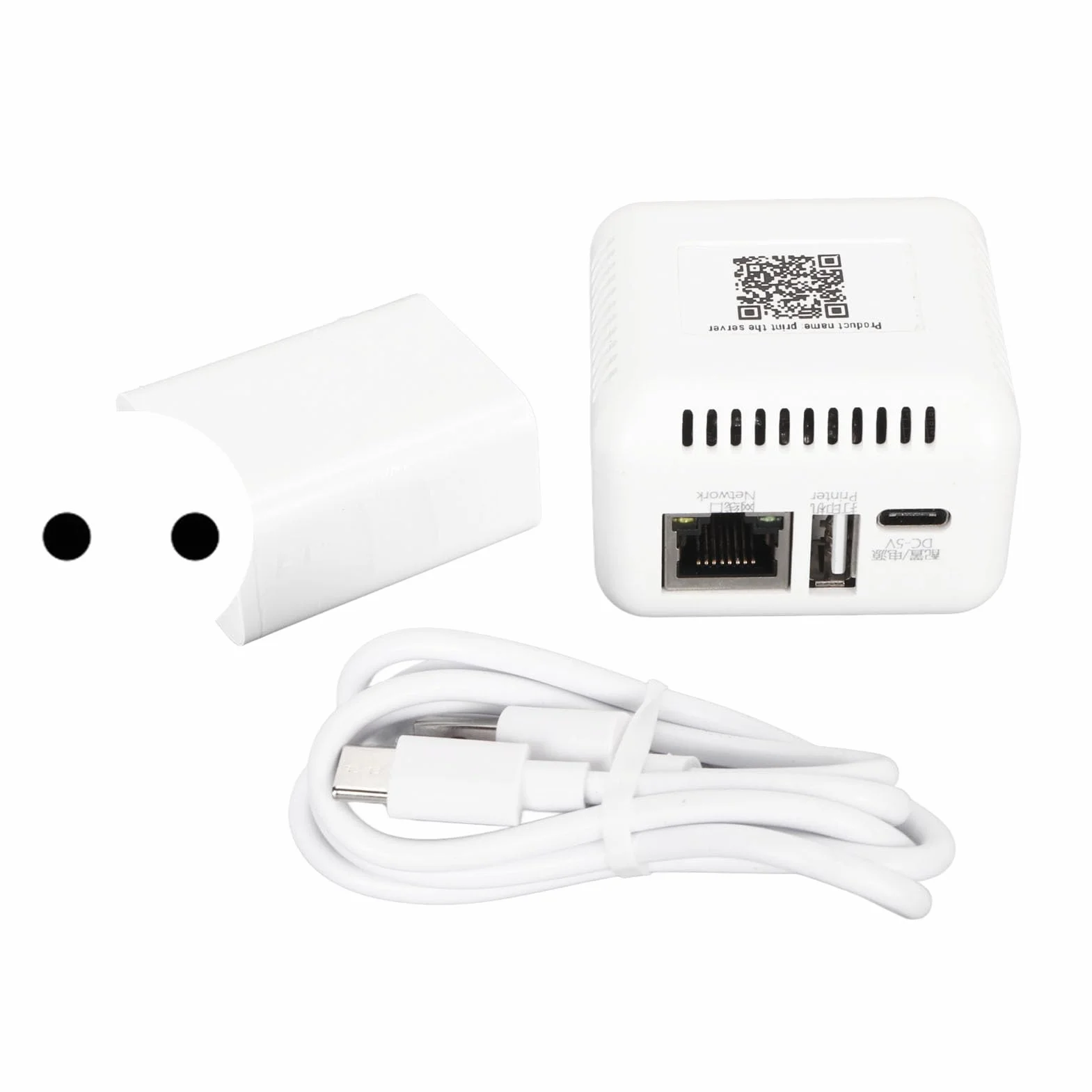 Bewinner Serveur d'impression sans Fil USB 2.0 1 Port Réseau avec Type C
