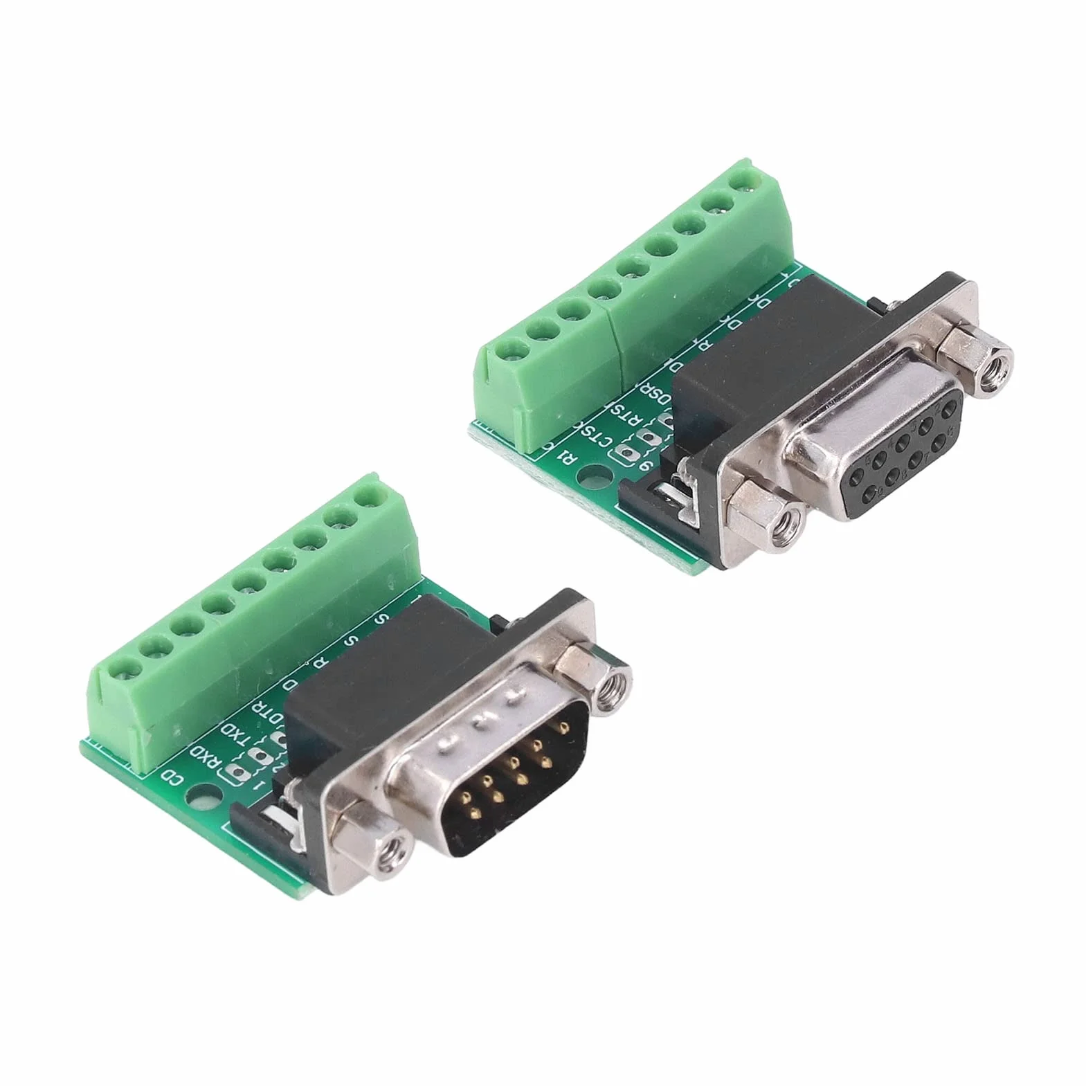 Adaptateurs de câble DB9 mâle femelle connecteur borne à vis 9 broches pour RS232 RS485