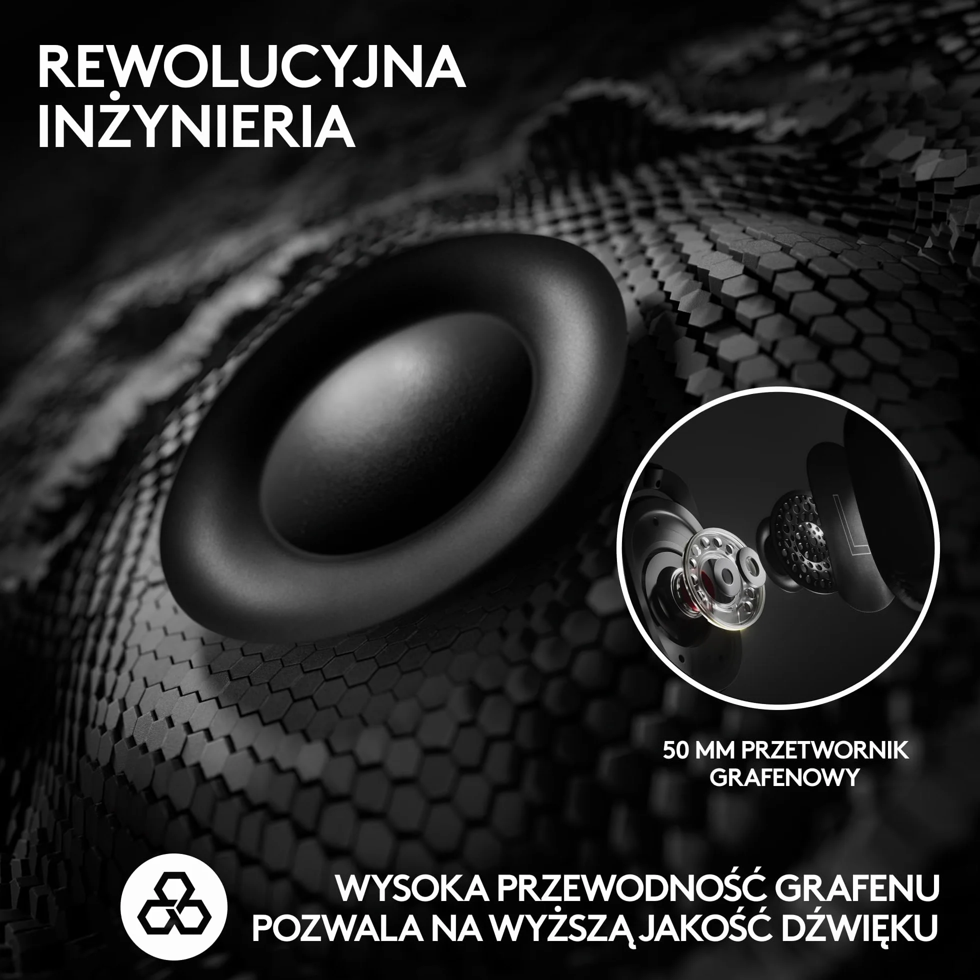 Logitech G PRO X 2 LIGHTSPEED, bezprzewodowe słuchawki, odłączane ramię mikrofonu, grafenowe 50 mm, DTS:X 2.0–7.1 Surround, Bluetooth/USB/Aux 3,5 mm, PC, PS5, PS4, Nintendo Switch - Biały