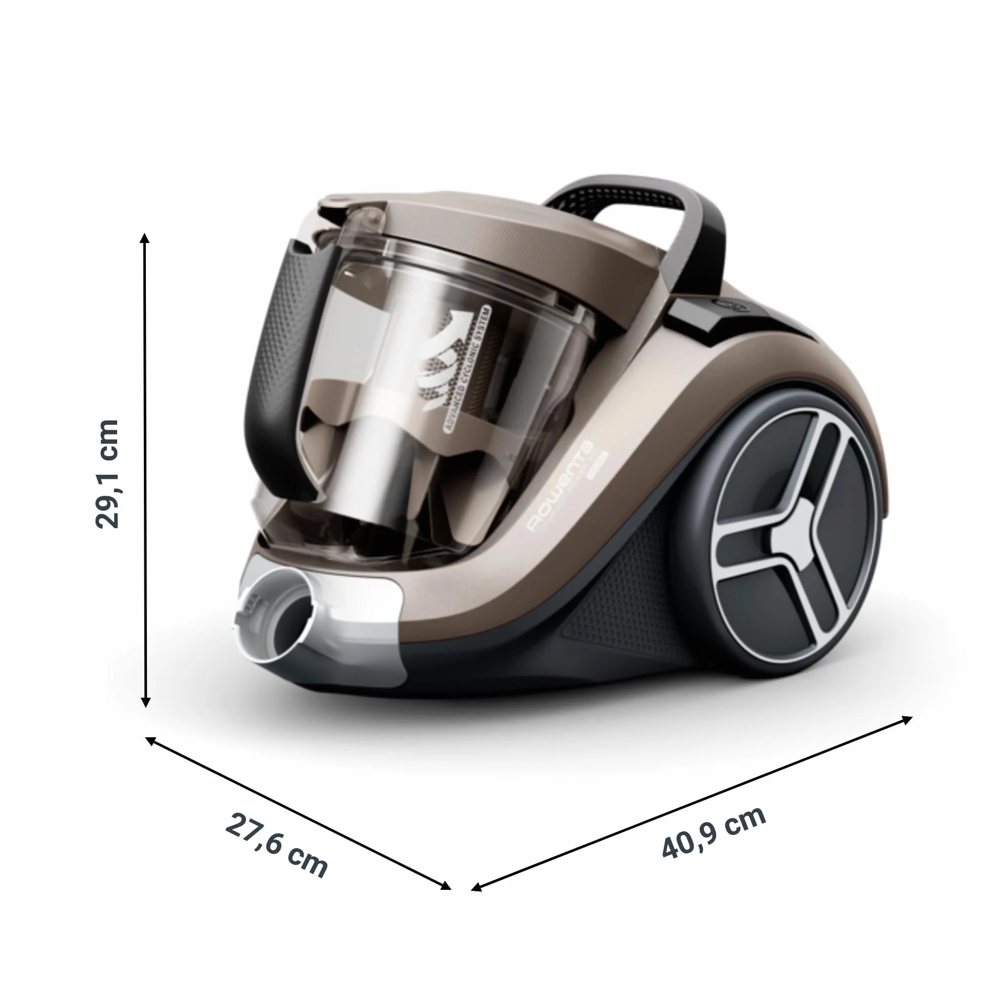 Rowenta Compact Power XXL Animal Aspirateur sans sac, Moteur basse consommation 900W max, Haute filtration, Bac à poussière 2,5L, Compact, RO4B50EA, Cigarillo