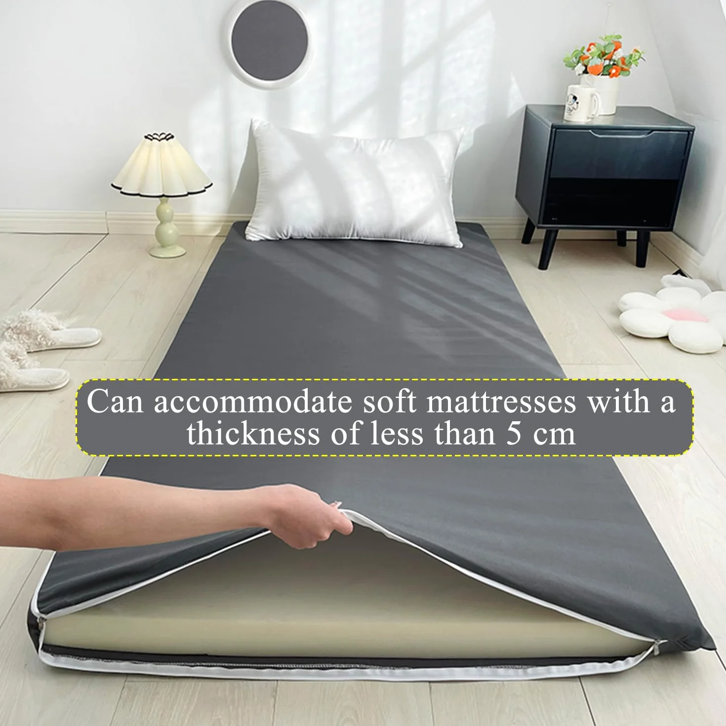Housse De Matelas Futon Queen/King Zip 80x200cm Matelas De Sol Japonais Imprimé pour Camping