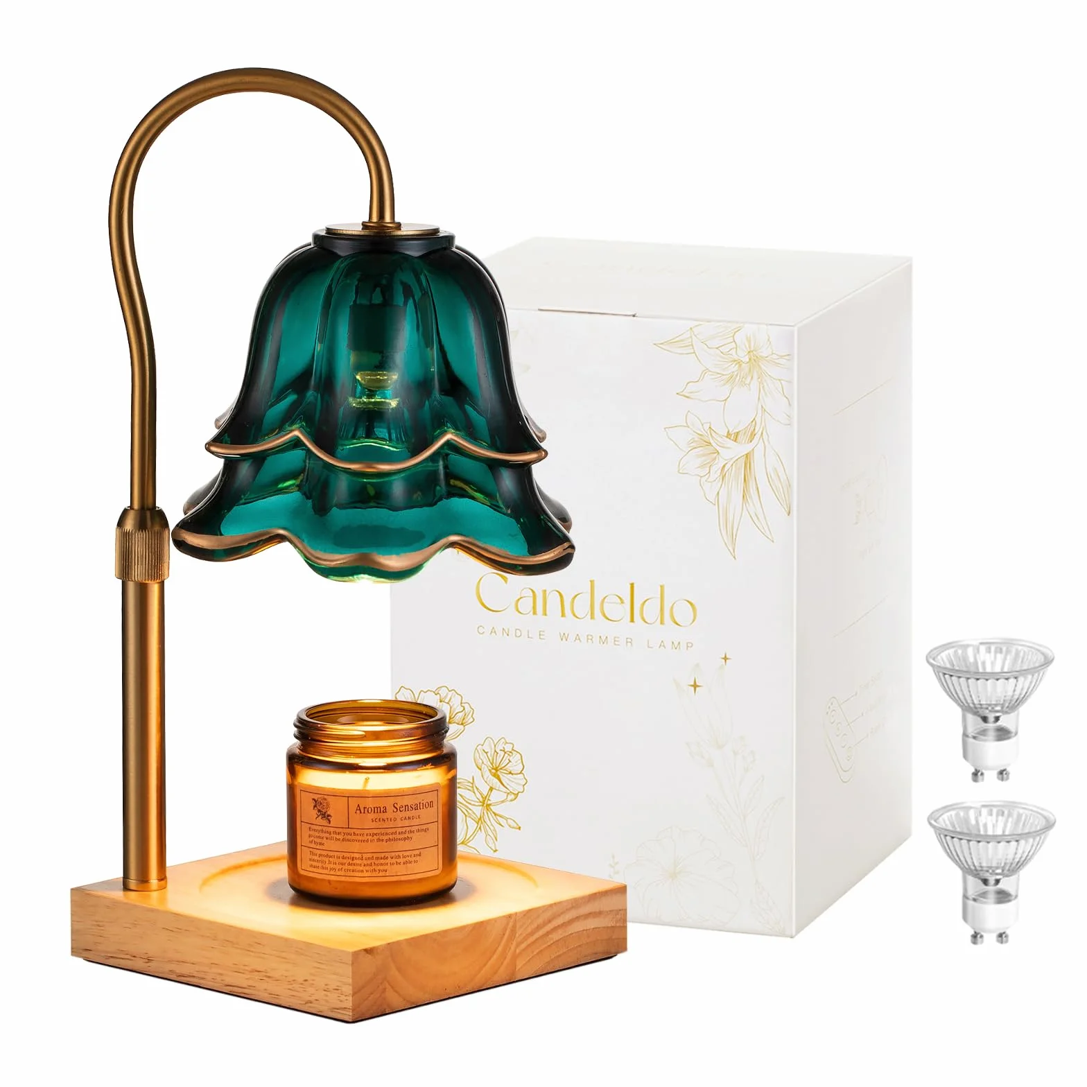 Candeldo Chauffe-bougie Lampe Chauffe-bougie : bougie Chauffe-bougie Lampe à parfum Bougie électrique Lampe Cadeaux pour femmes Meilleure amie Maman Lampe chauffante pour bougie parfumée