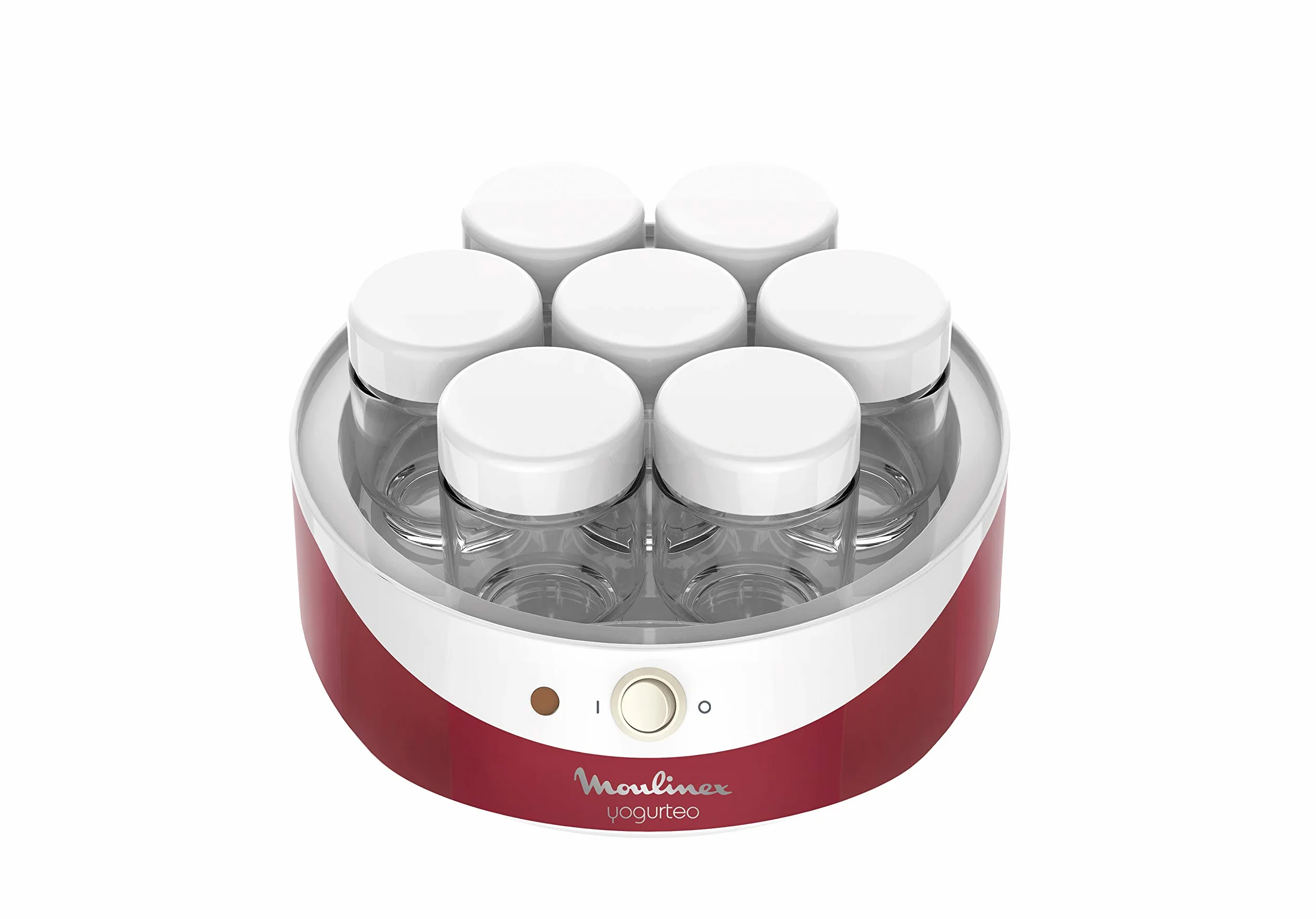 MOULINEX YG229510 Yogurteo Yaourtiere 7 Pots - Rouge et Blanc