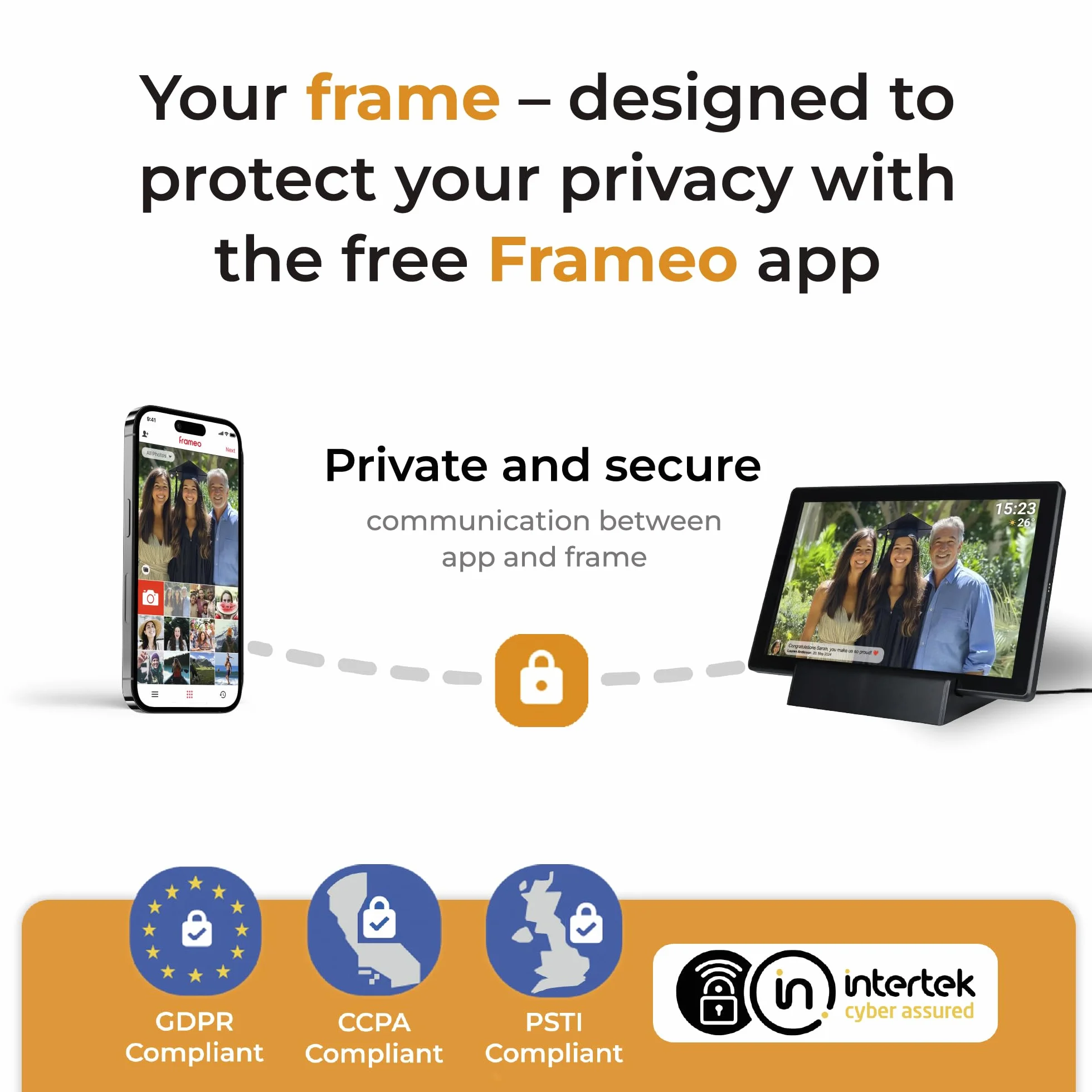 Denver PFF-1070B | cyfrowa ramka na zdjęcia Wi-Fi 10,1" z akumulatorem | ekran dotykowy HD IPS | aplikacja FRAMEO i pamięć 16 GB | czarna