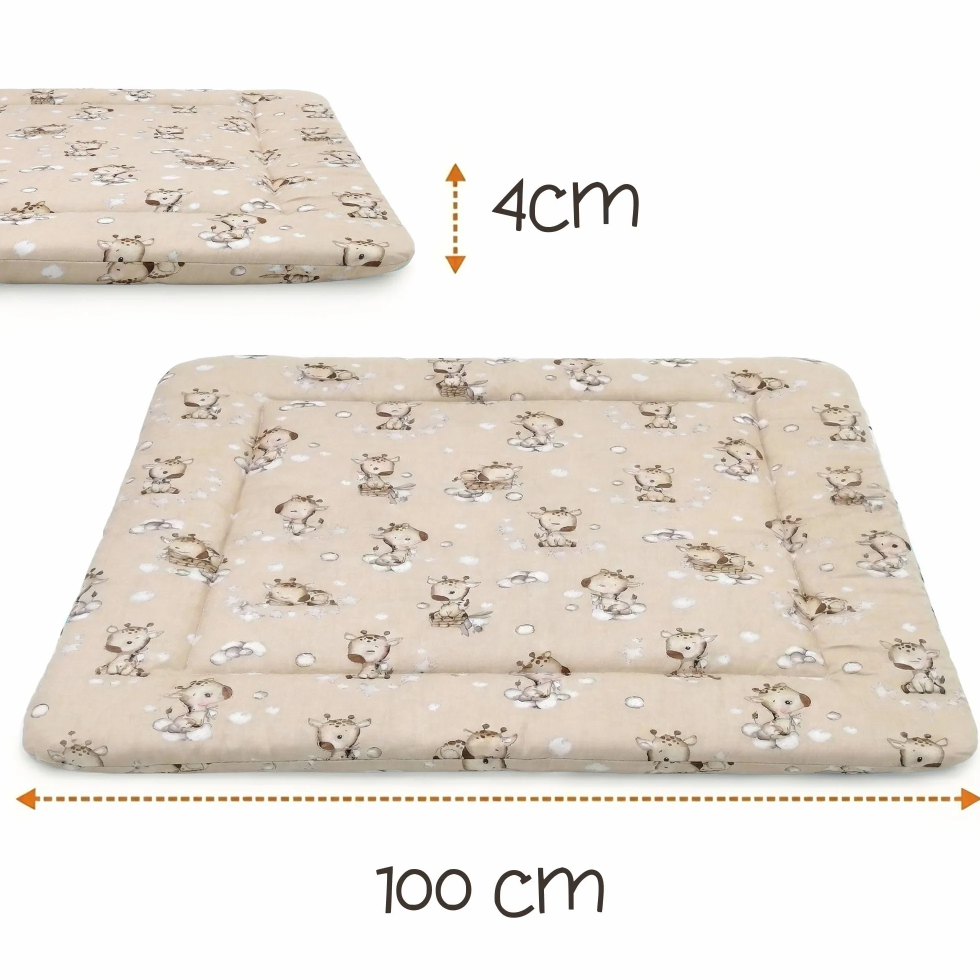 Totsy Baby Tapis d'éveil Matelas de Sol Enfant 100 cm Coton Épais Oeko-Tex Peluche