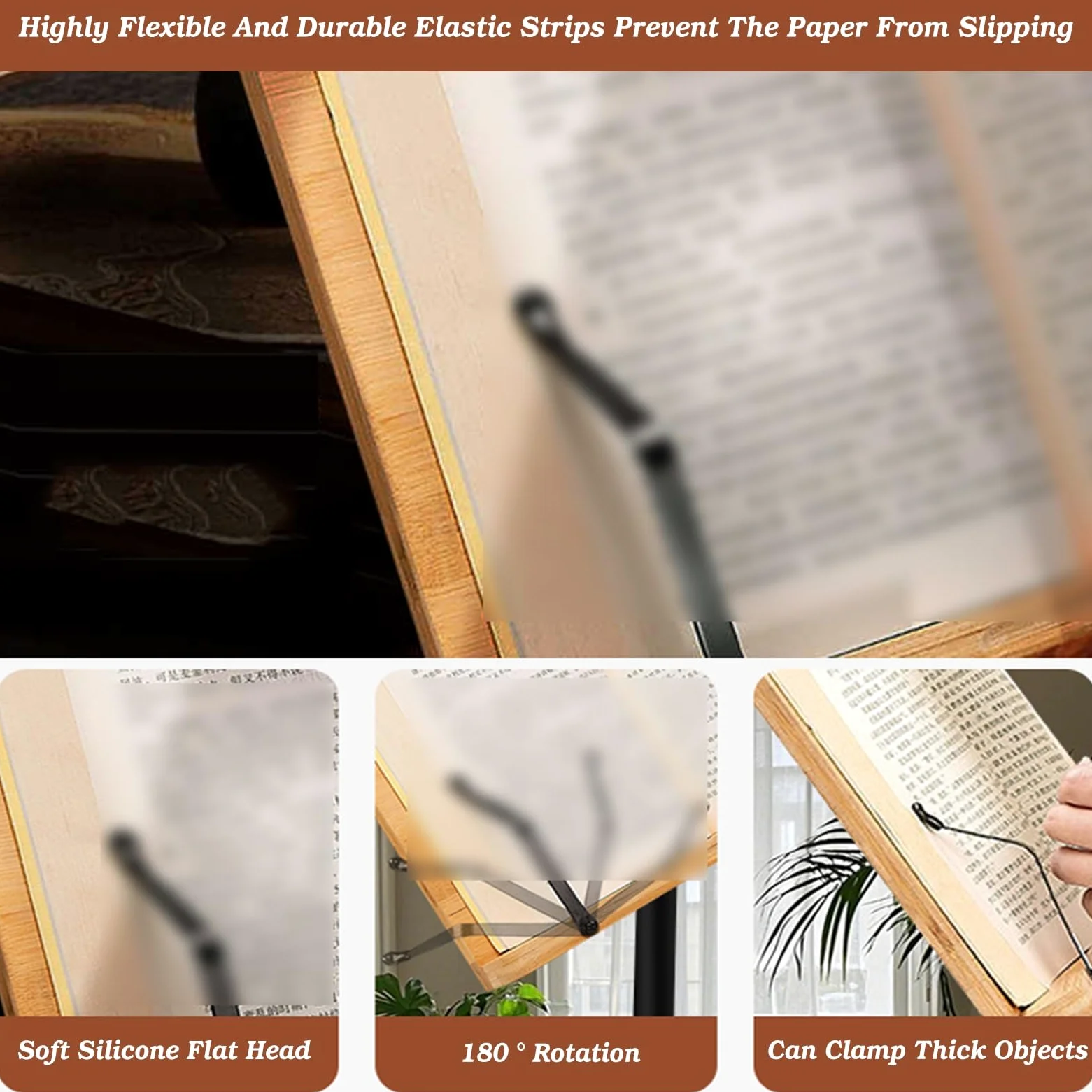 Générique Pupitre de Lecture à Hauteur réglable (55-175 cm) avec Pinces à Pages - Idéal pour Les Discours, Les conférences, Les Offices Religieux et l'utilisation d'un Ordinateur Portable (Couleur 2)