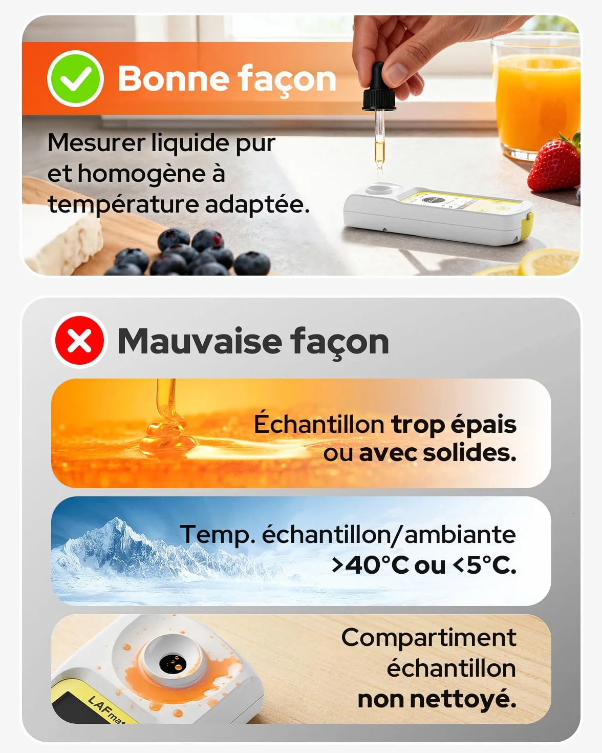 Réfractomètre Brix Numérique avec CTA pour la Vinification et la Brasserie Domestique, 0-95% Brix Refractometre Sucre pour le jus de café, le miel et le sirop d'érable