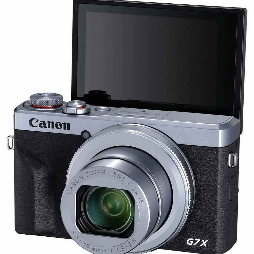 Canon PowerShot G7 X Mark III aparat cyfrowy 20,1 MP, 4,2-krotny zoom optyczny, ekran dotykowy LCD, składany, DIGIC 8, 4 K, Full-HD, Wi-Fi, Bluetooth, funkcja automatycznego przysłaniania, srebrny