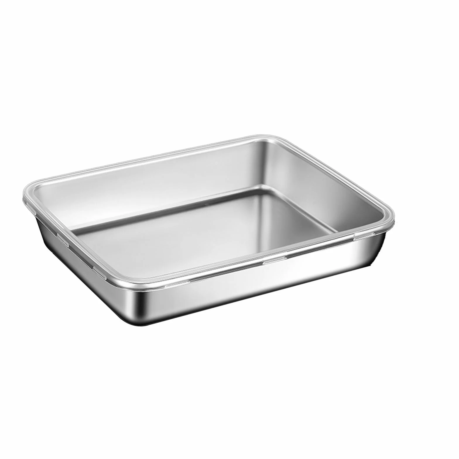 Bac à Eau Universel, Bac Condensat Clim de Récupération, en Acier Inoxydable 304, Adapté AC, Unités de Condensation(Silver,32x41cm/12.6x16in)