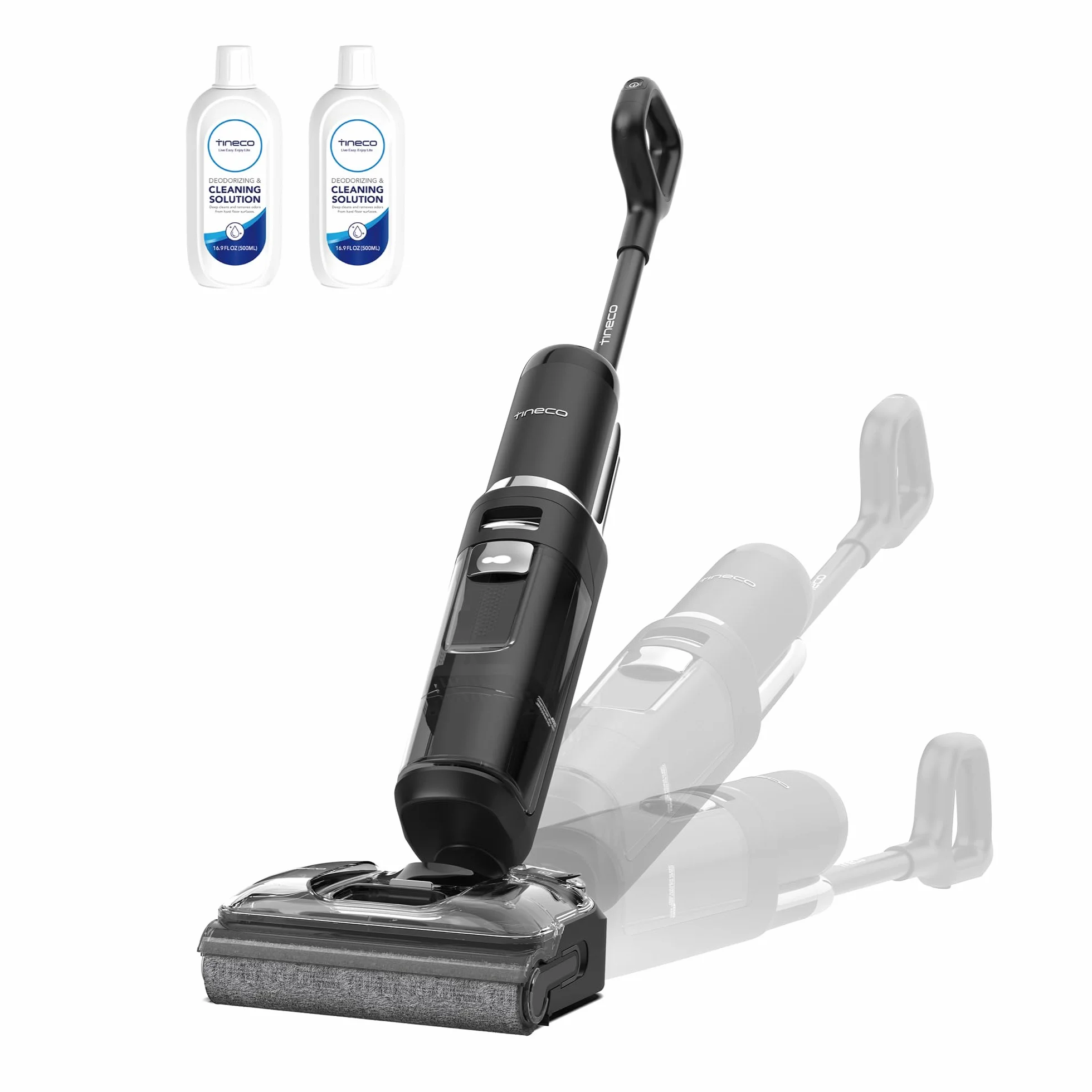 Tineco Floor One S7 Stretch Ultra Aspirateur Laveur Balai sans Fil Anti-emmêlage Plat 180° Autonomie 50 Minutes Auto-Nettoyage Flashdry 85°C