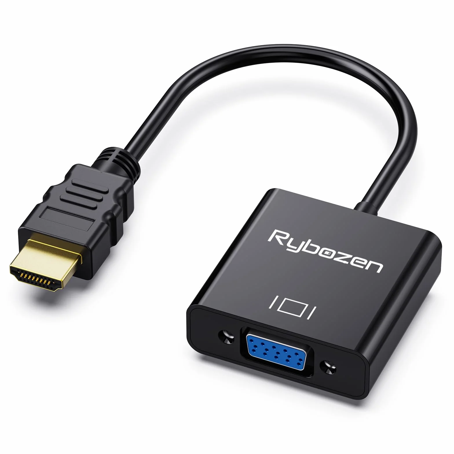 Adaptateur HDMI vers VGA plaqué or mâle femelle compatible PC moniteur projecteur HDTV