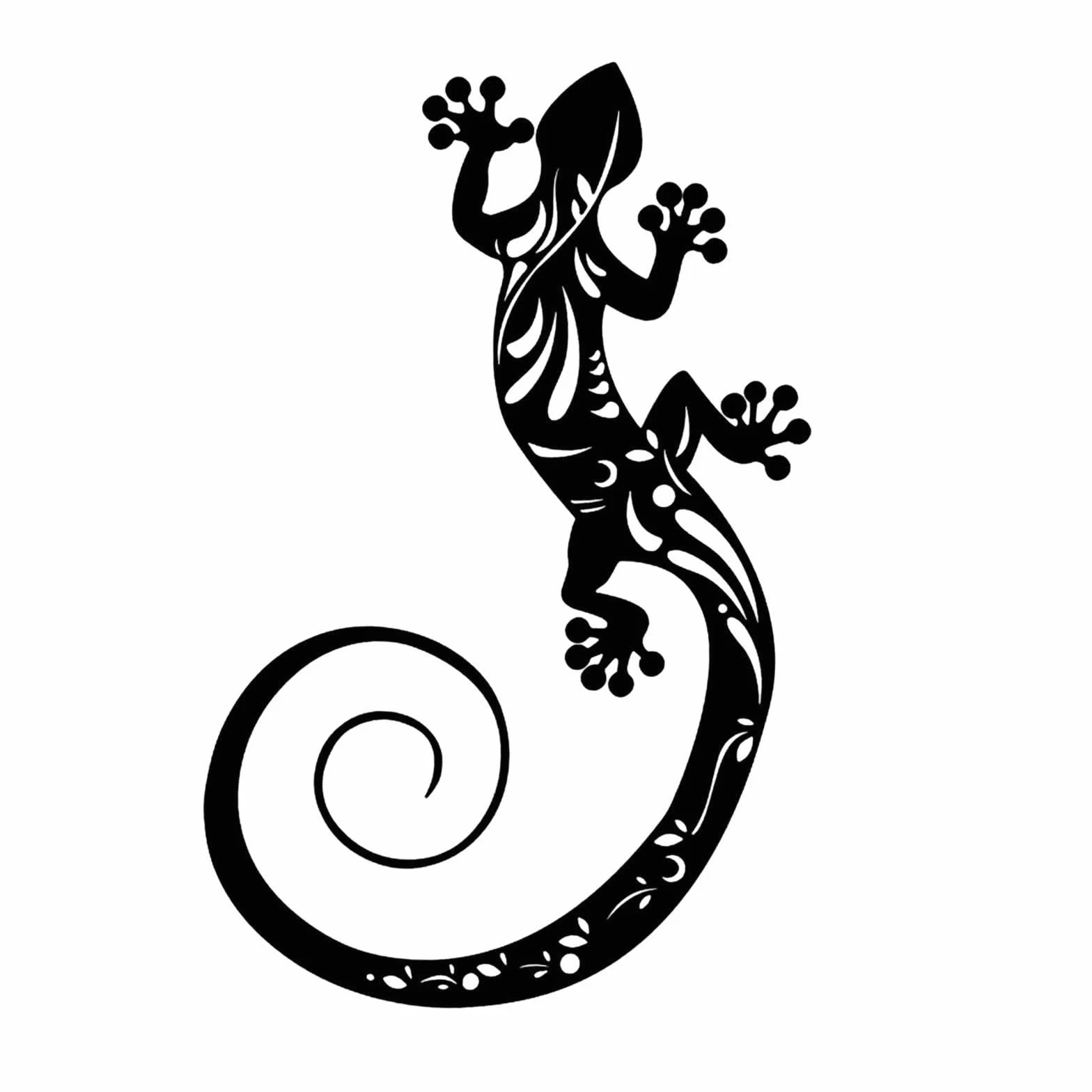 Sharplace Décoration Murale Métal Lézard, Sculpture Salamandre Exterieur pour Patio Jardin