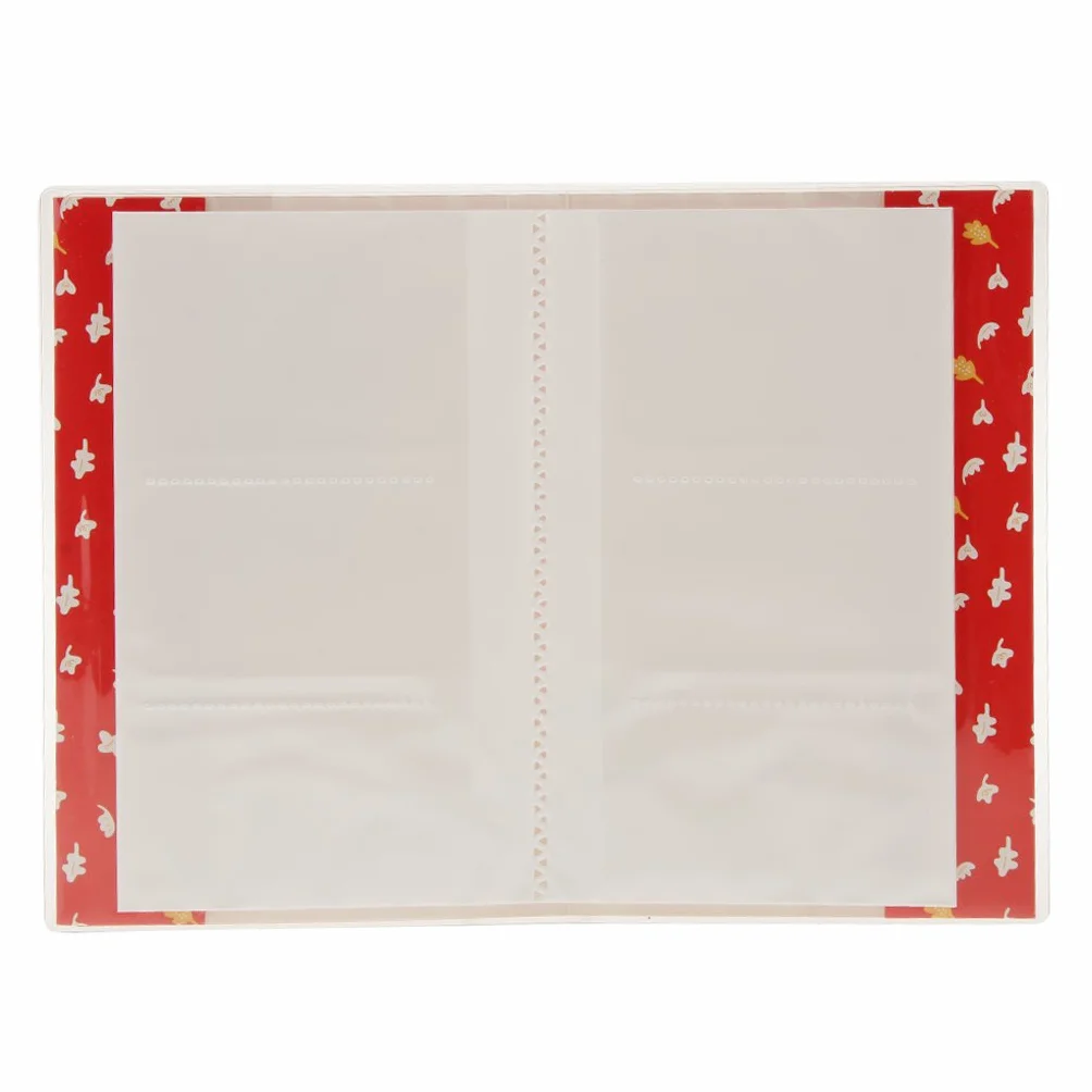Cas Album Photo Stockage Film Mini 84 Photos Feuille Rouge Instax